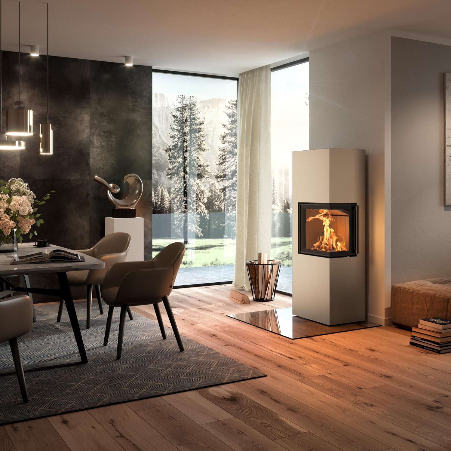 Spartherm Lungo 2R Kaminofen Perle