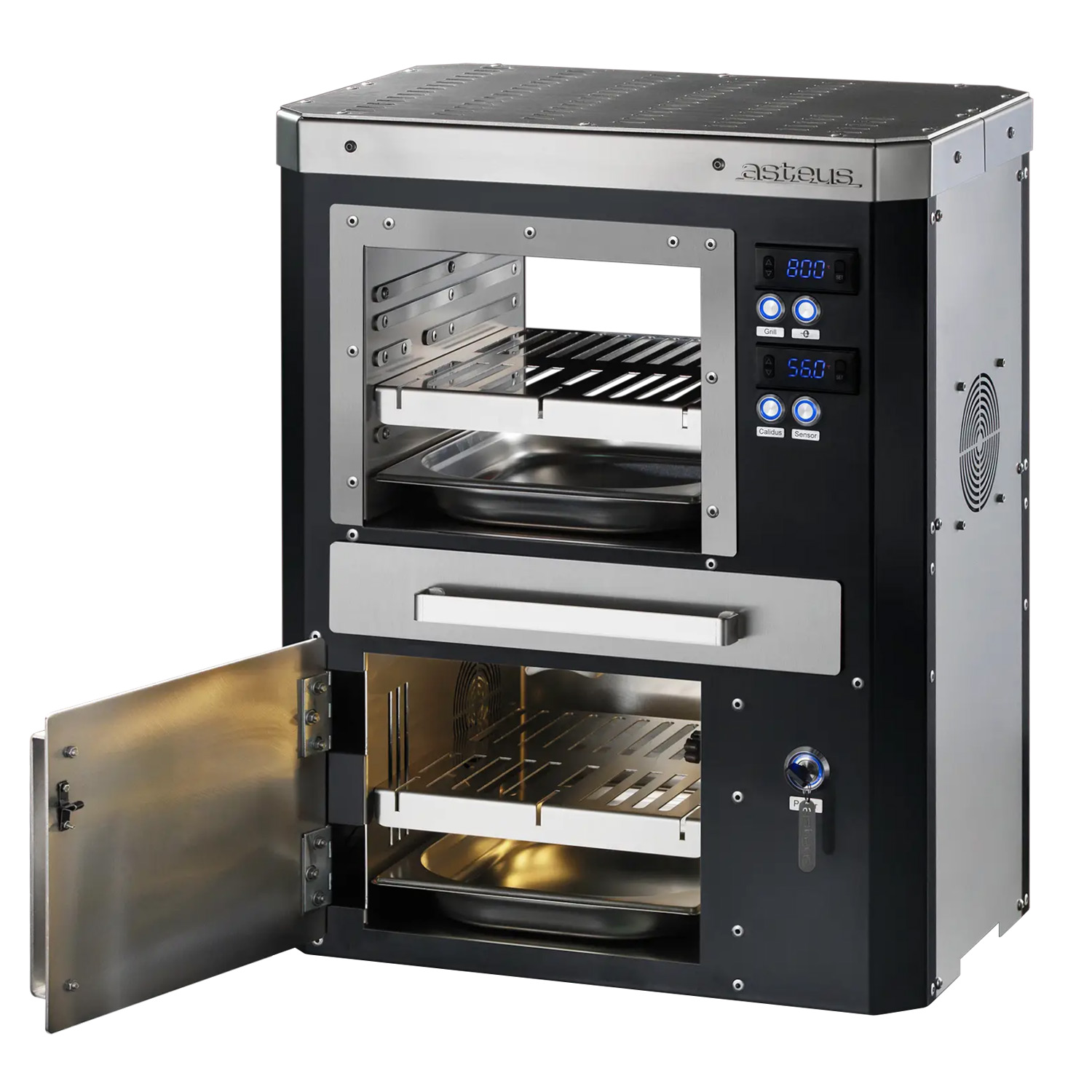 Asteus Segula 800° Lifestyle Elektrogrill schwarz emailliert