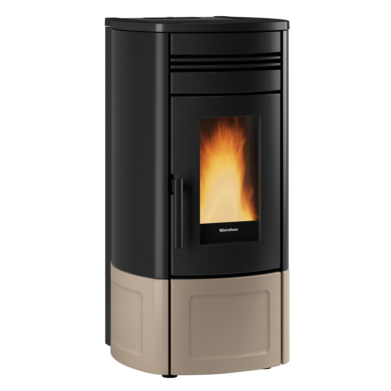 Extraflame Evolution Line Noris Lux Pelletofen Stahl Majolika Tortora