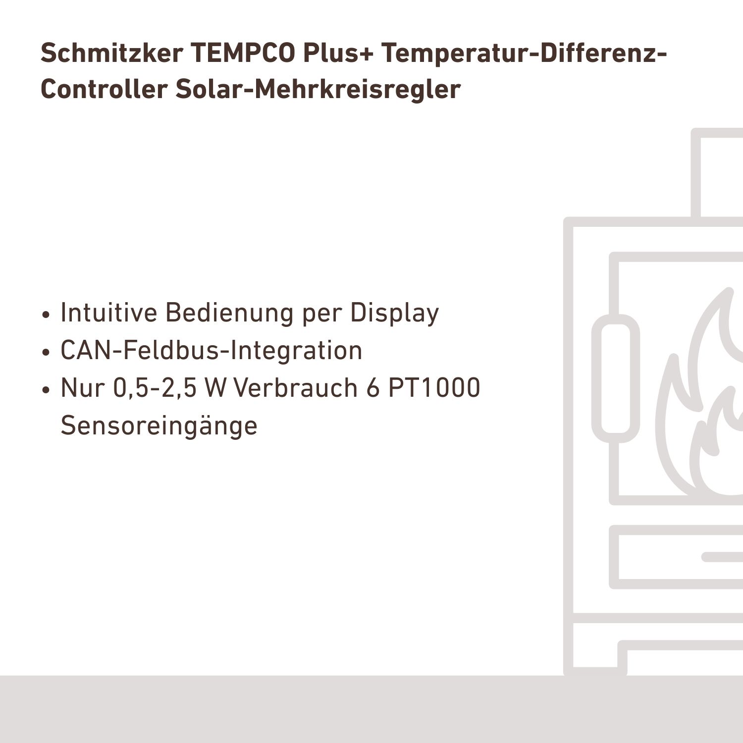 Schmitzker TEMPCO Plus+ Temperatur-Differenz-Controller Solar-Mehrkreisregler