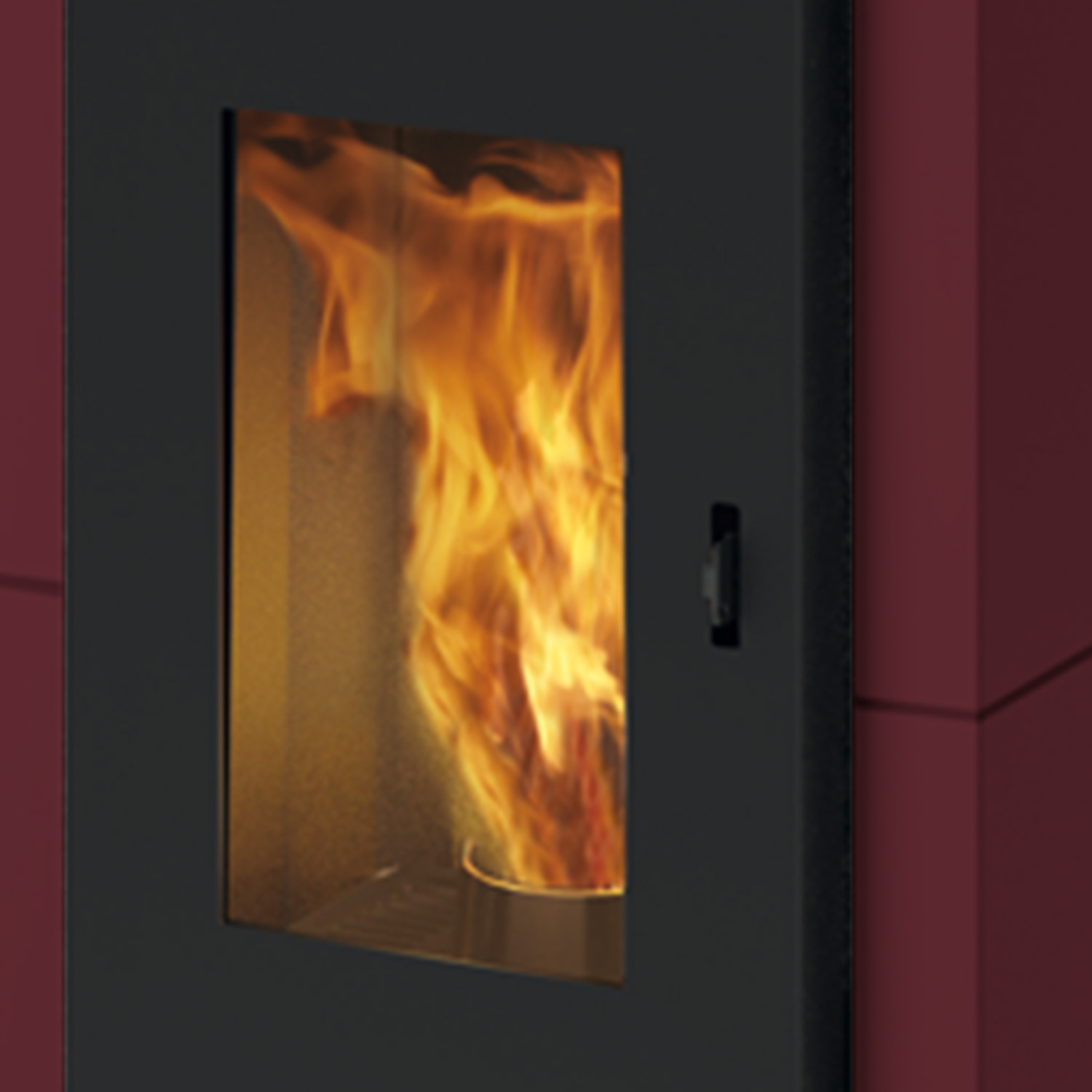 EK63 Zone 80 Evo Pelletofen Stahl Bordeaux