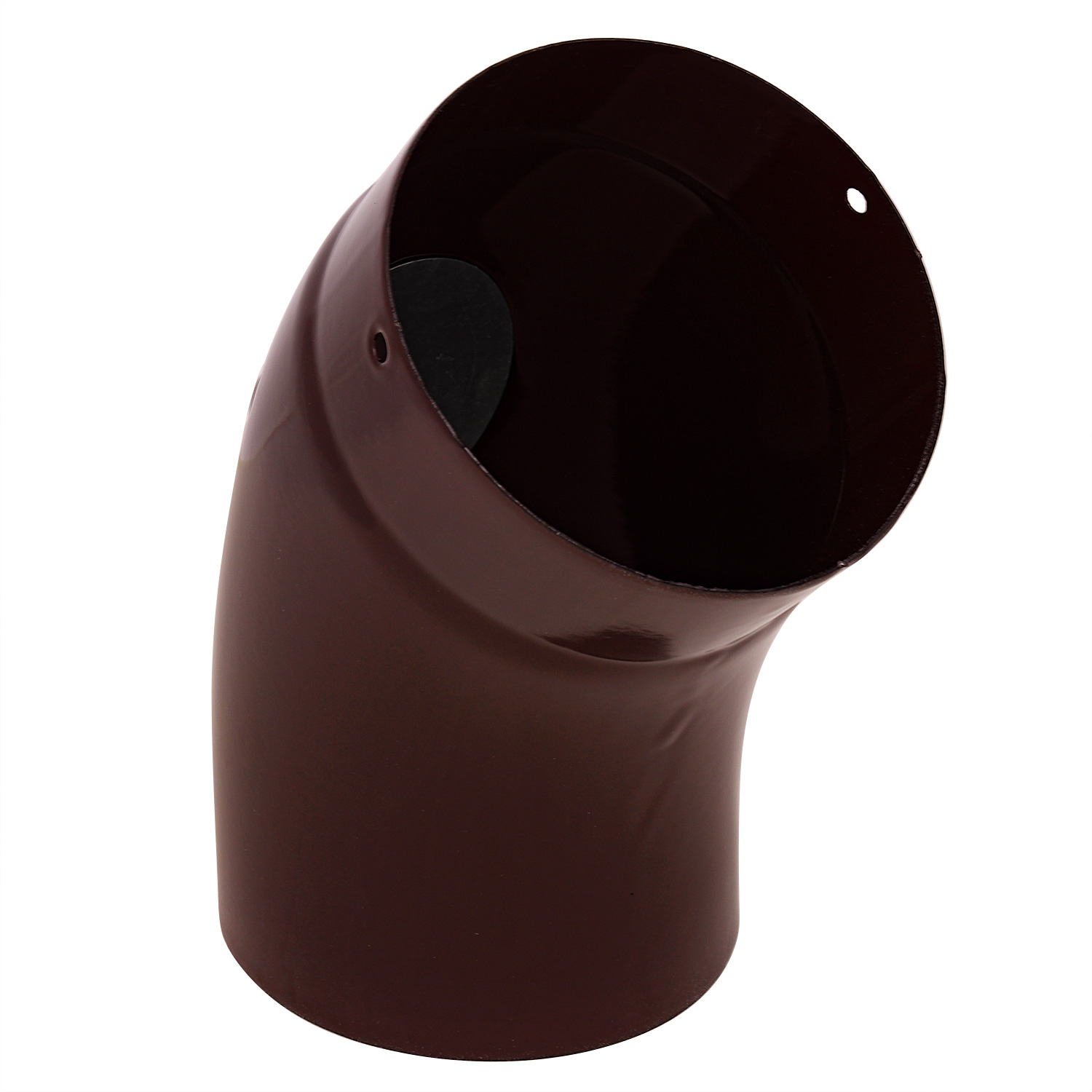 Raik Rauchrohrbogen / Ofenrohrbogen Emaille 150mm - 45° Bogen glatt Braun mit Reinigungsöffnung