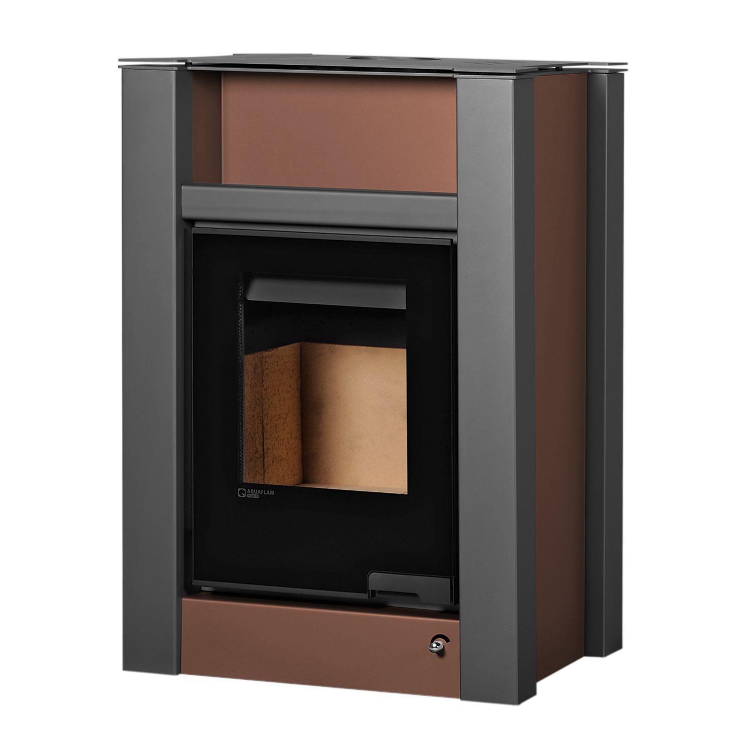 Aquaflam Vario Lend Basic Wasserführender Kaminofen Brown 11/5 kW