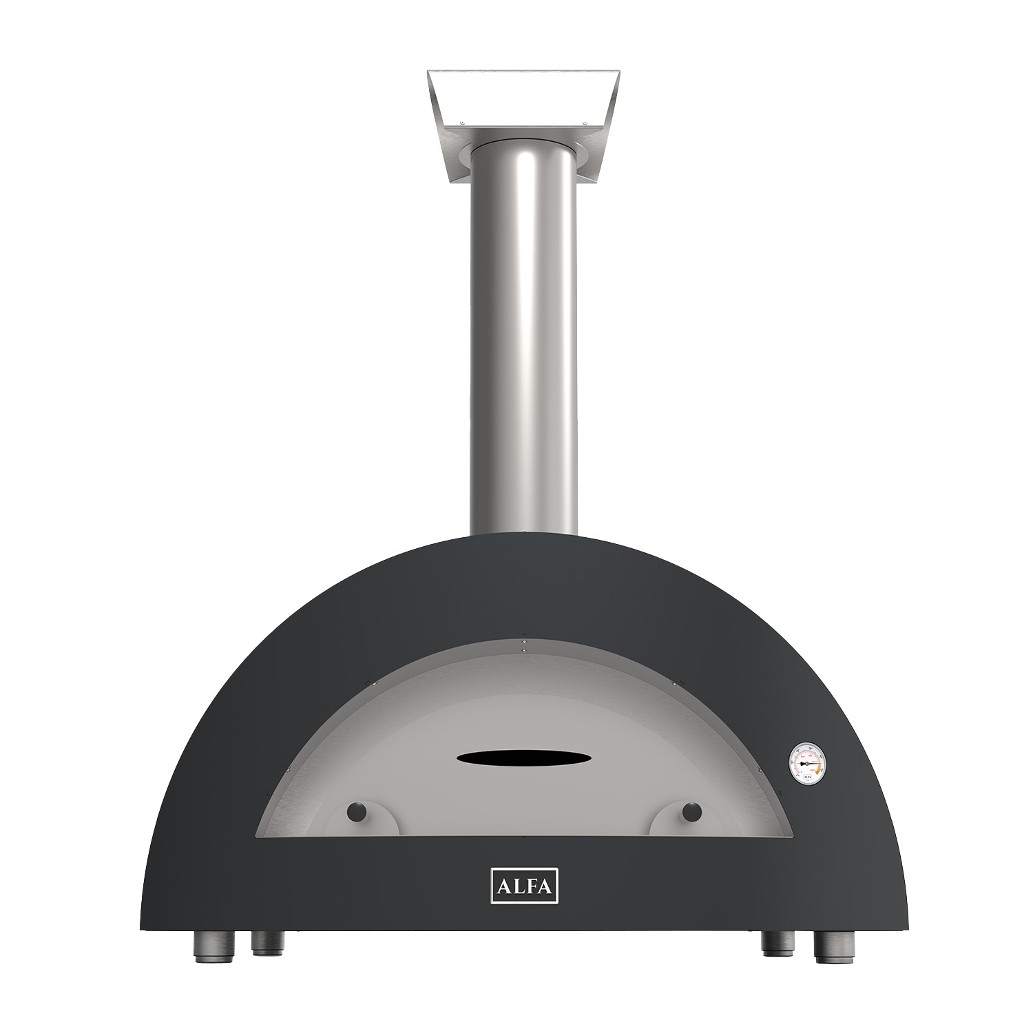 Alfa Moderno 5 Pizze Pizzaofen Holz Schiefer Grau