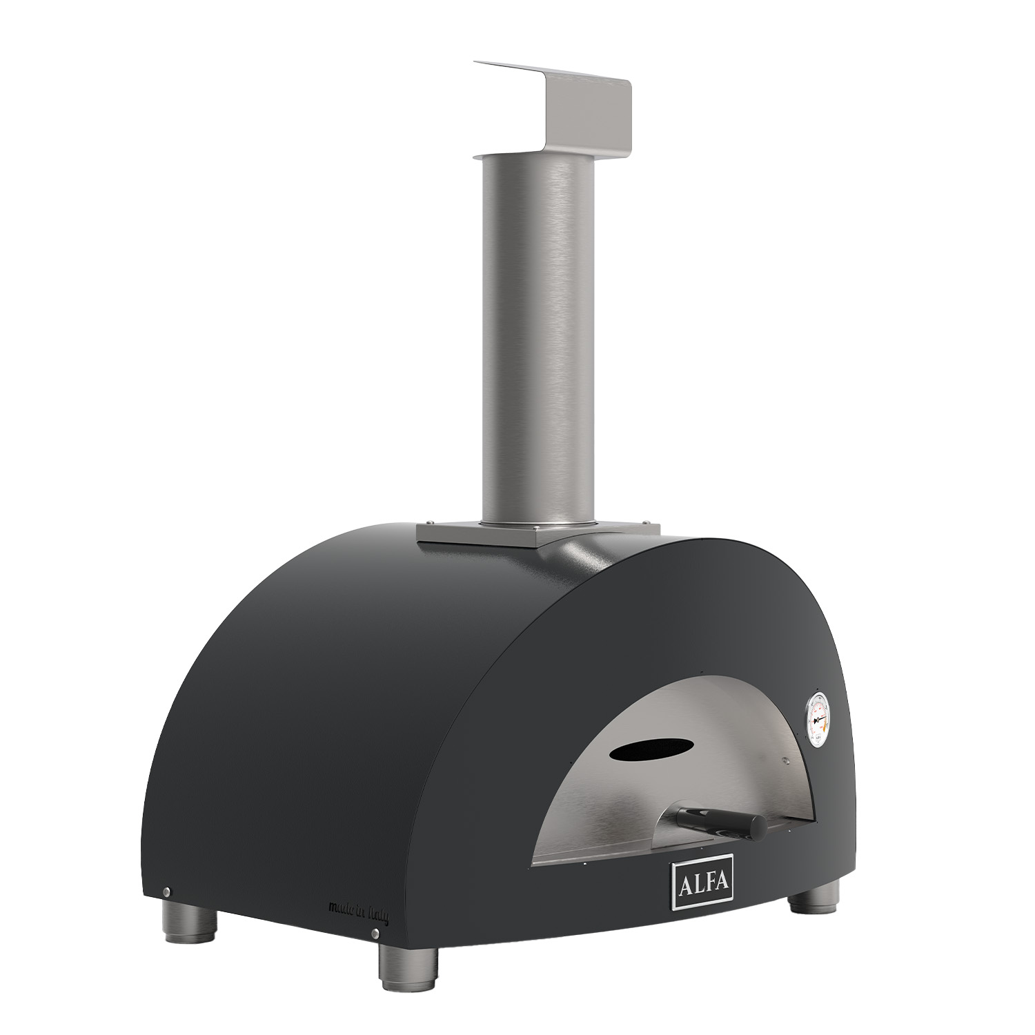 Alfa Moderno 1 Pizze Pizzaofen Holz Schiefer Grau