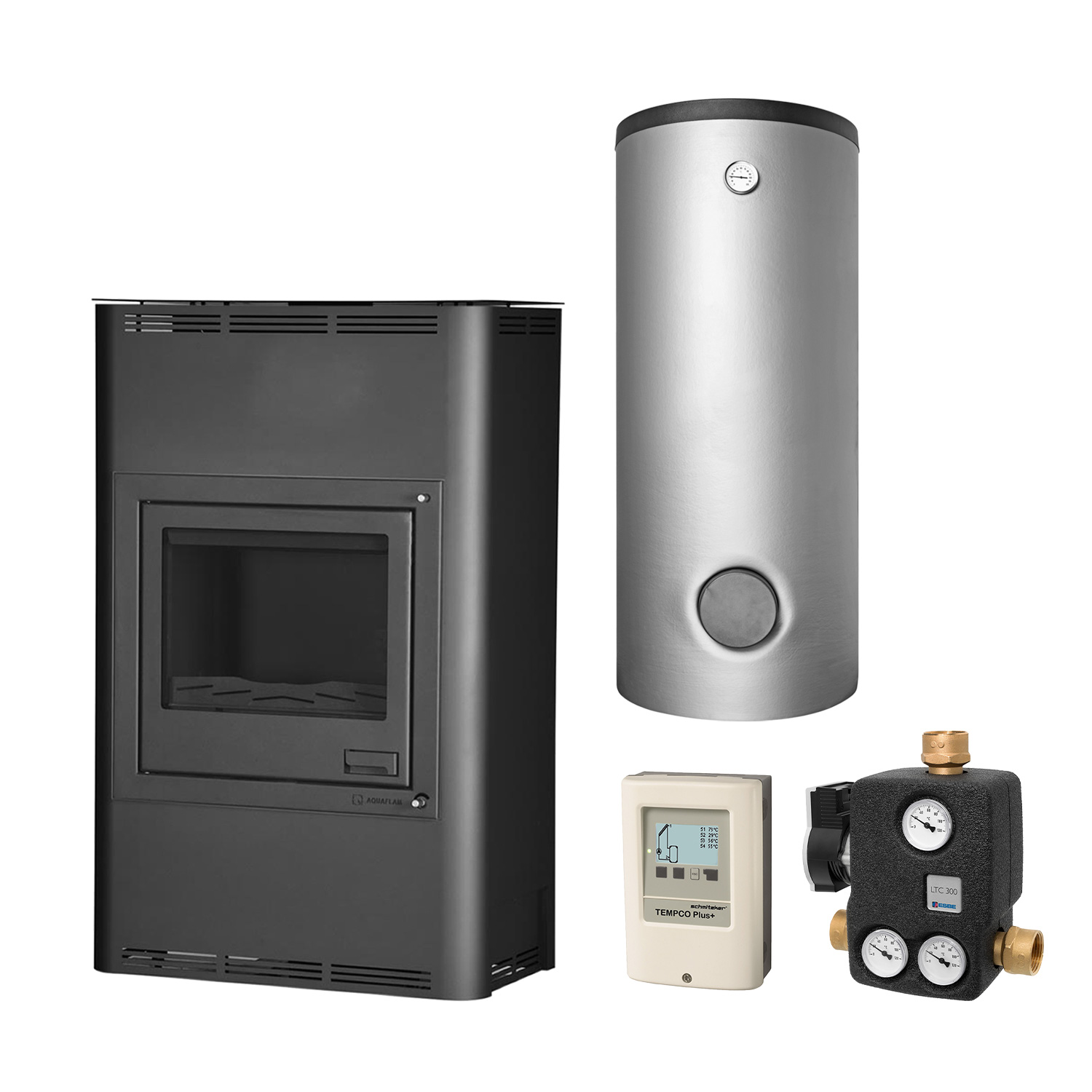 Aquaflam 25 Basic Black Set + Kombispeicher THKE 1000 + SWT Aquaflam 25 Basic Black Set + Kombispeicher THKE 1000 + SWT
