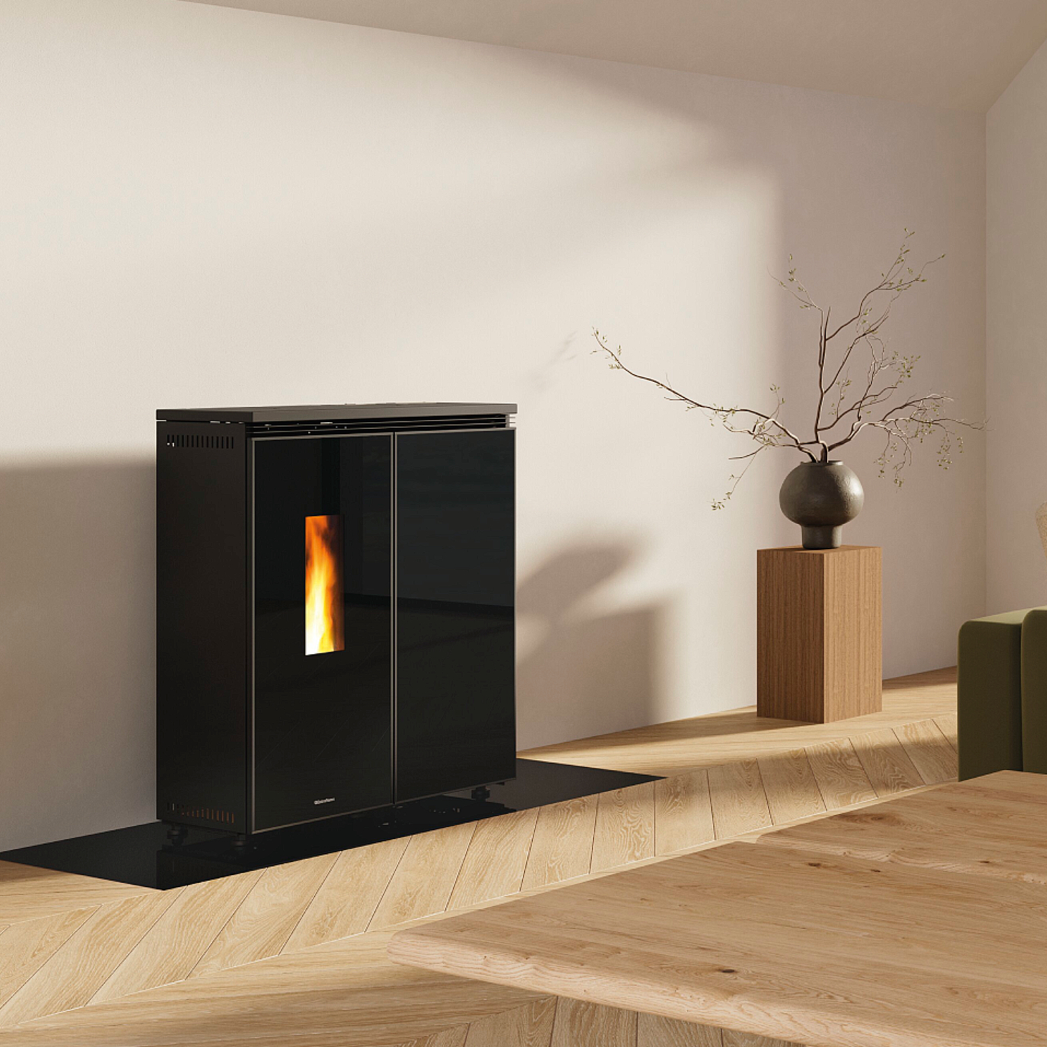 Extraflame Floriana Idro Crystal wasserführender Pelletofen Evolution Line