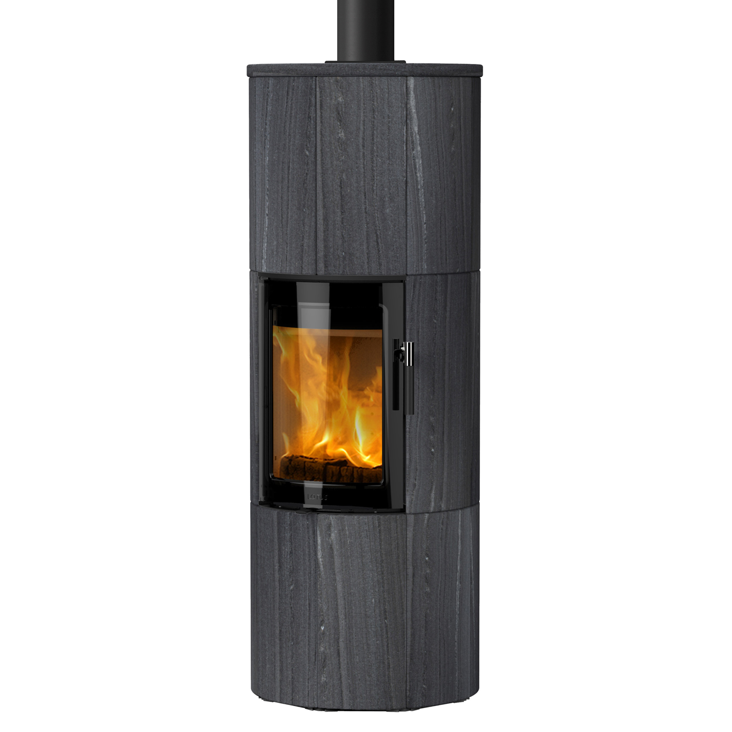 Lotus Maestro 152 Kaminofen Magic Tür/ Indian Night, Rauchabgang oben