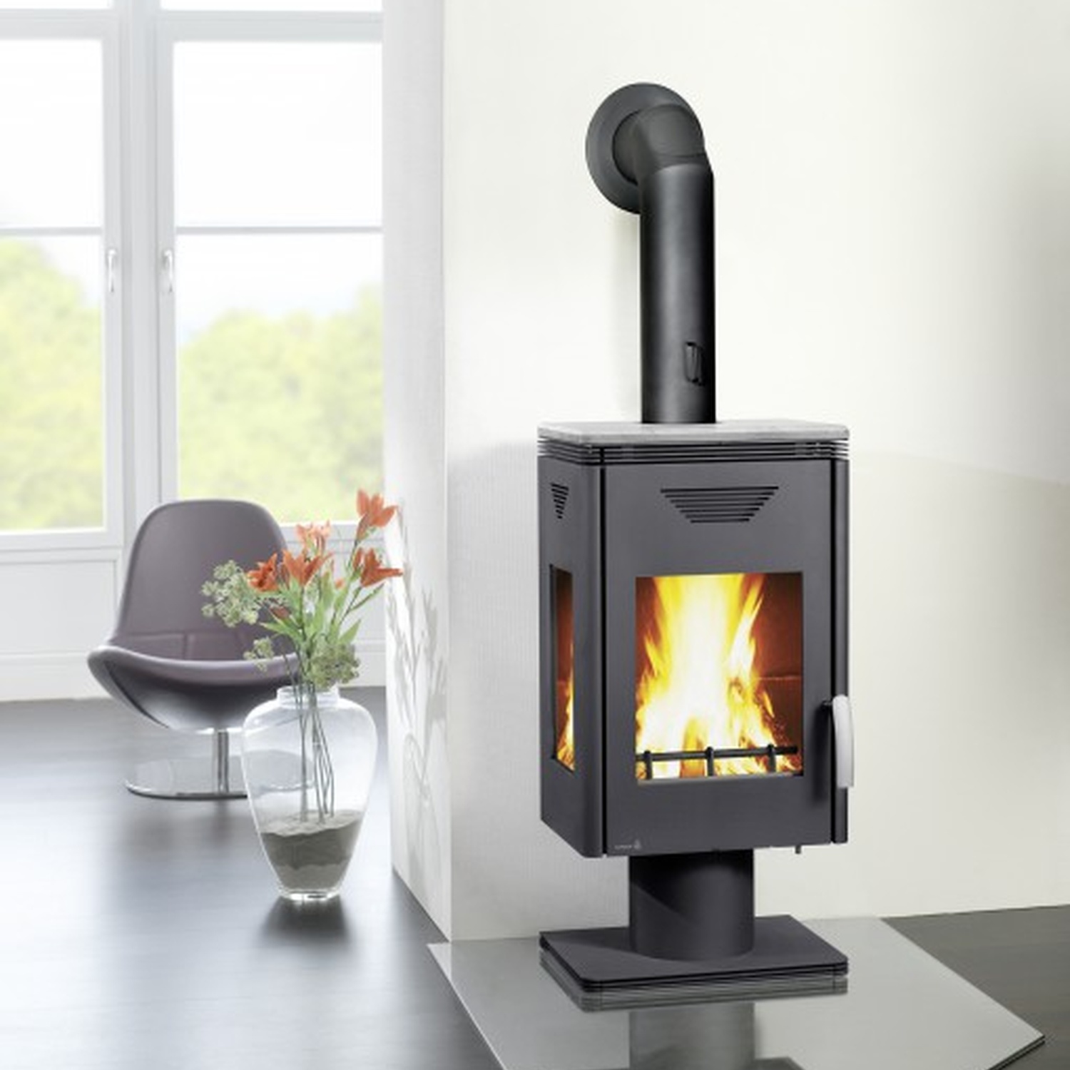 Wamsler Kaminofen Trion grau