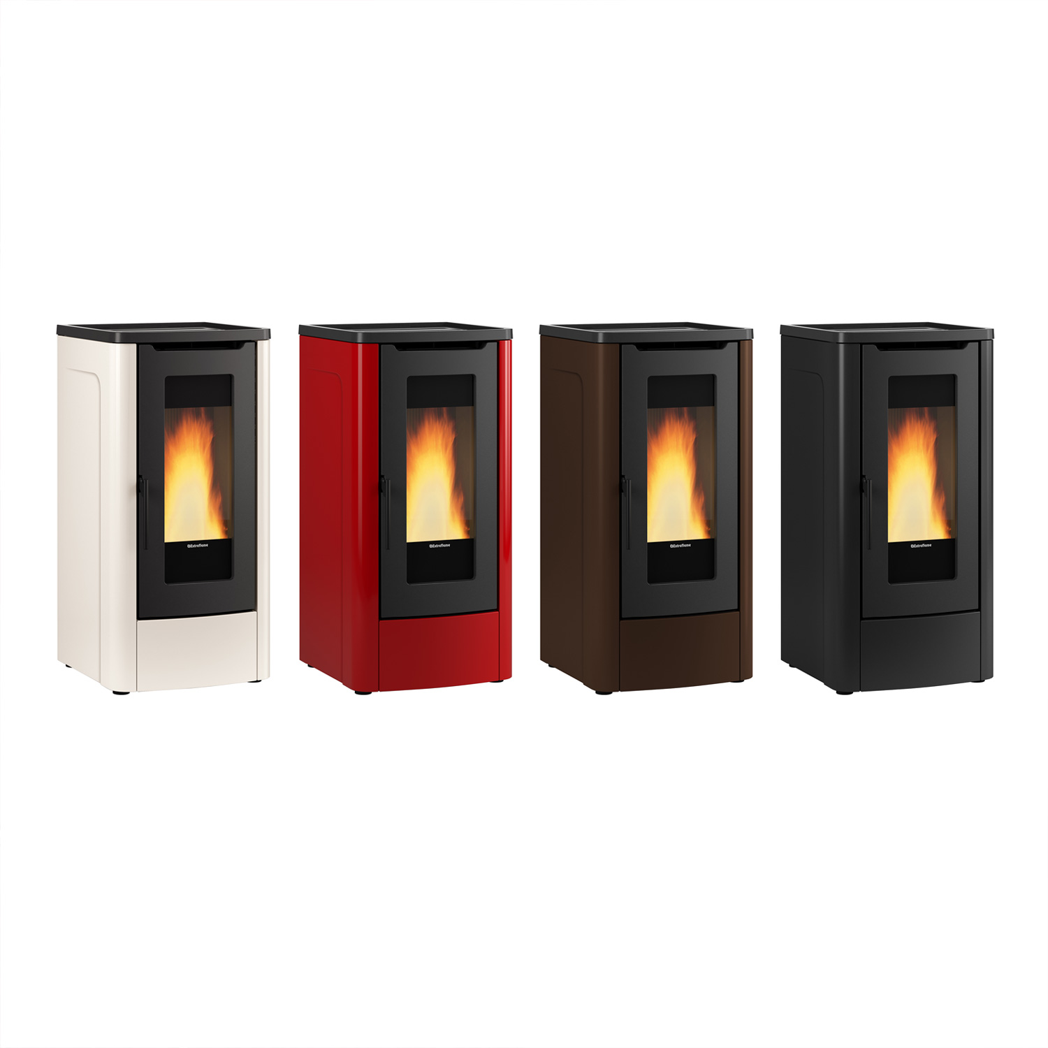 Extraflame Dahiana Plus VFS Pelletofen Stahl Schwarz