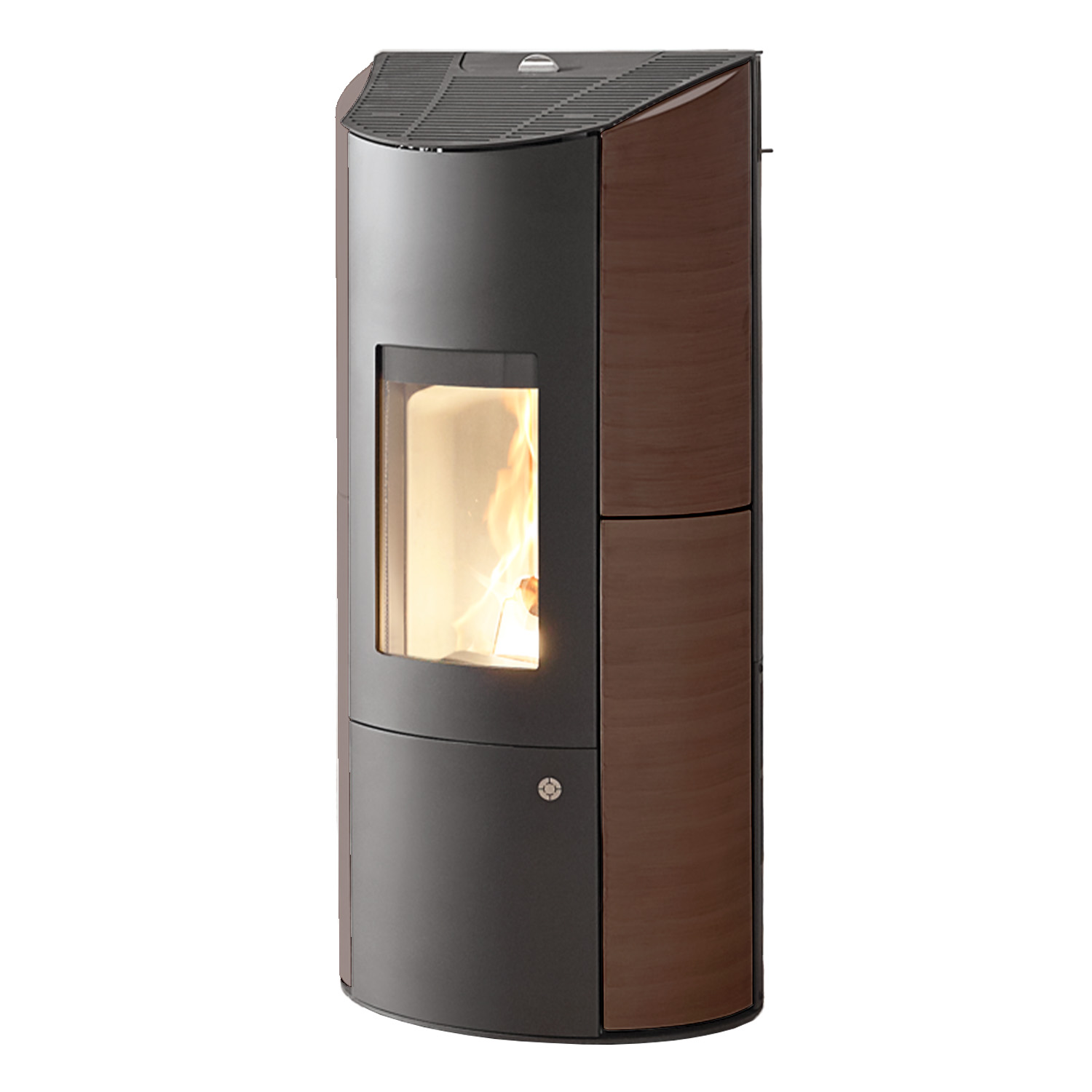Olsberg Levana Aqua 3.0 Wasserführender Pelletofen Stahl Schwarz/Keramik Caffe Arabica 8kW