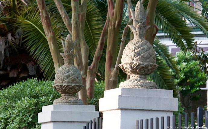 toreinfahrt-mit-annanasskulpturen-in-south-carolina