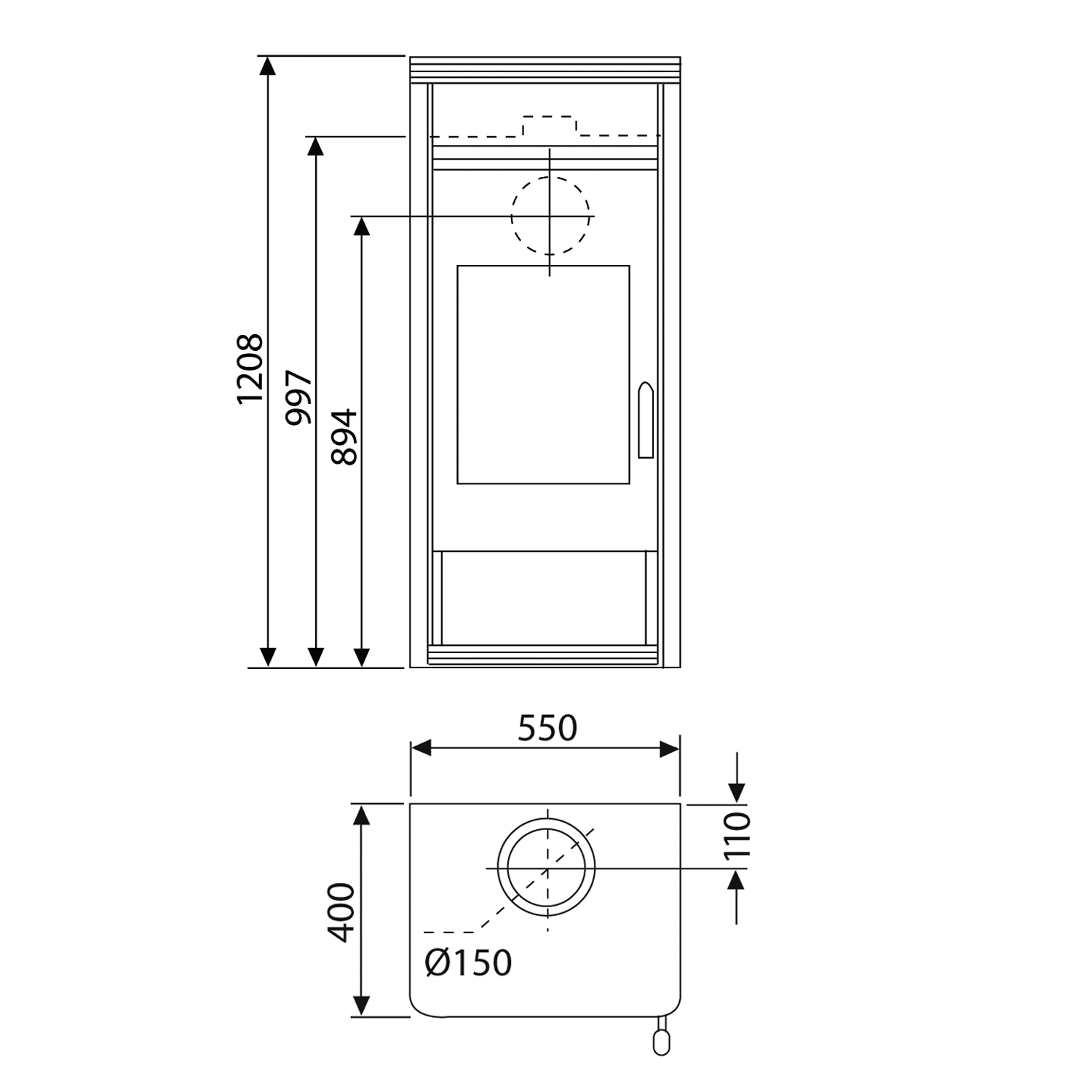 Wamsler Fulgor Kaminofen Stahl schwarz