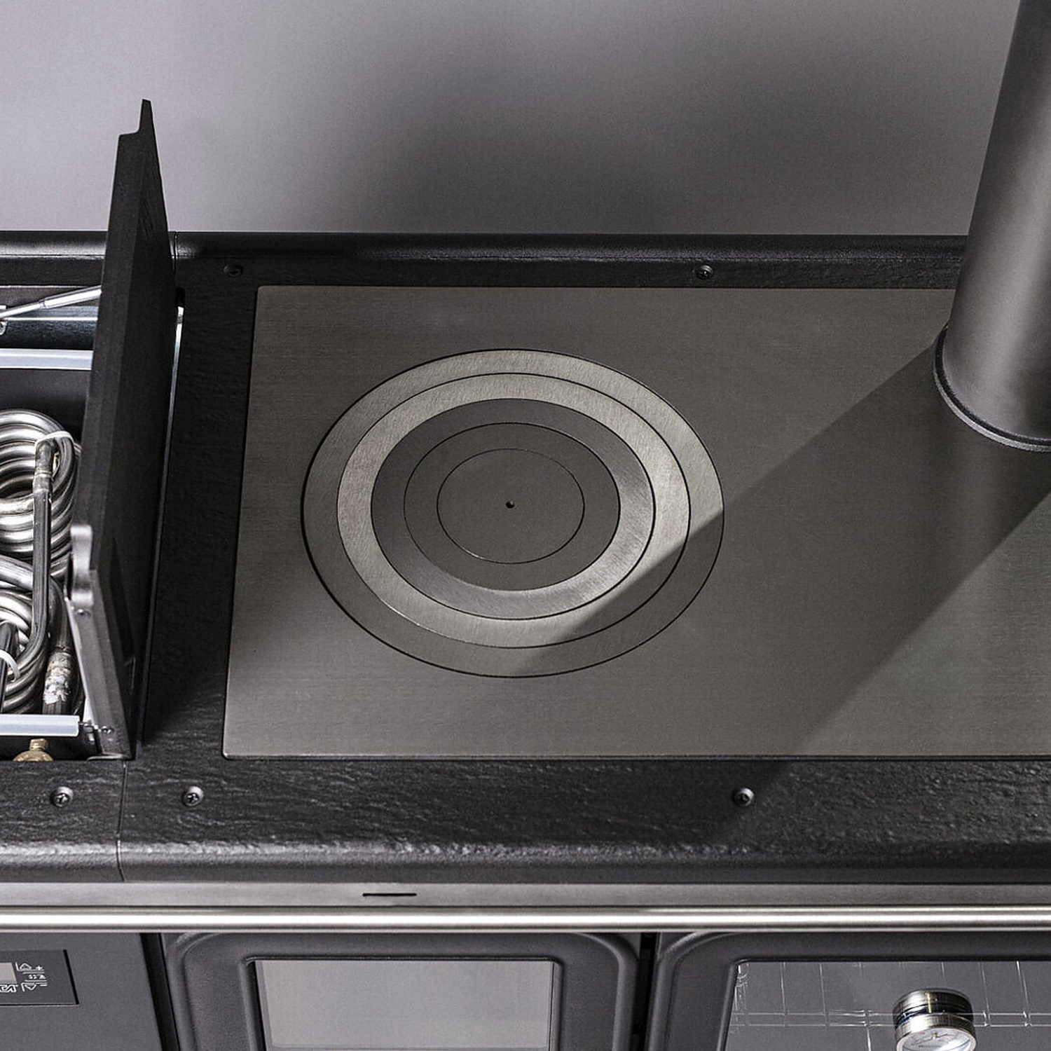 La Nordica SIERRA.16 - Anthrazit Schwarz wasserführender Küchenofen