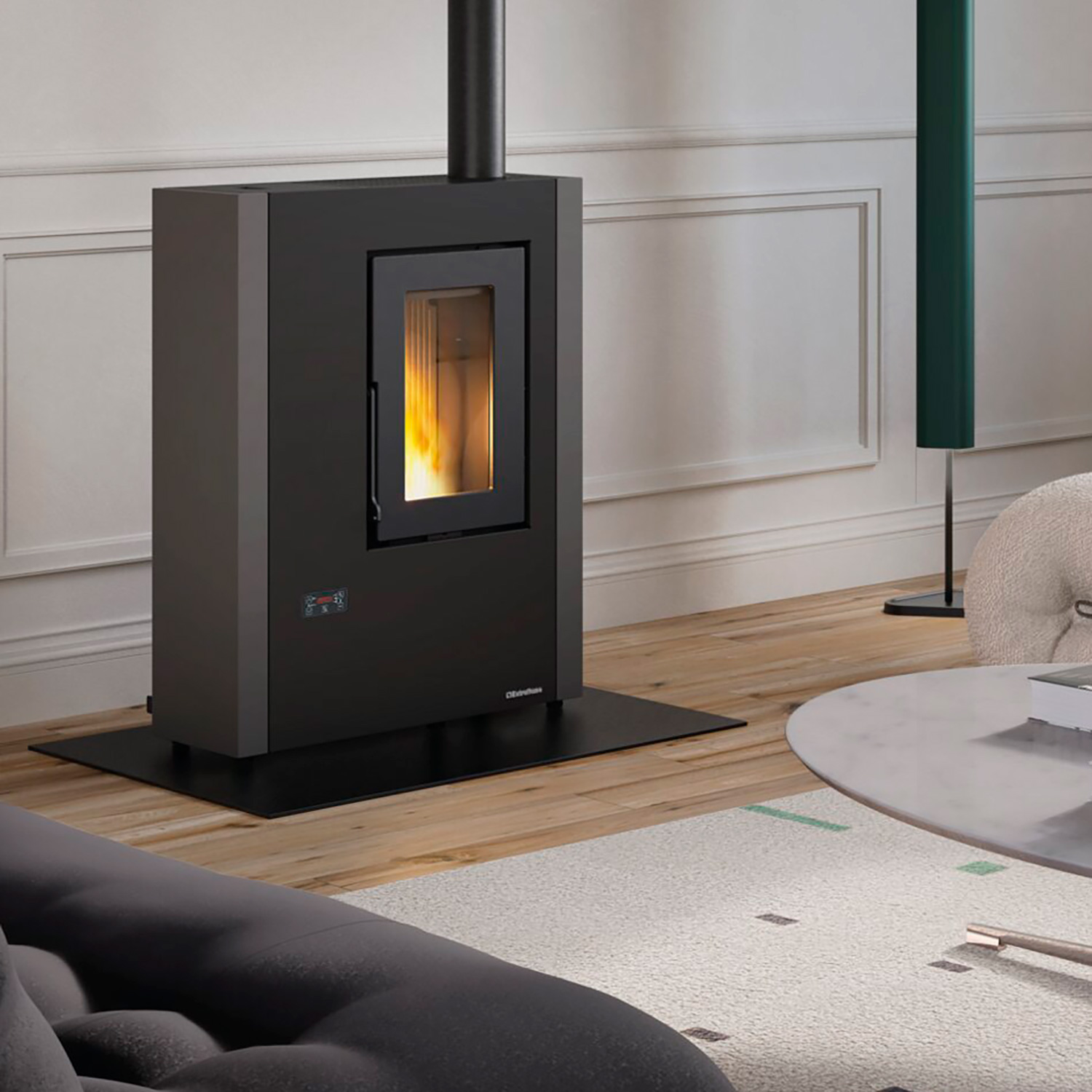 Extraflame Luisella 5.0 Maxi Pelletofen Graphitgrau Extraflame Luisella 5.0 Maxi Pelletofen Graphitgrau