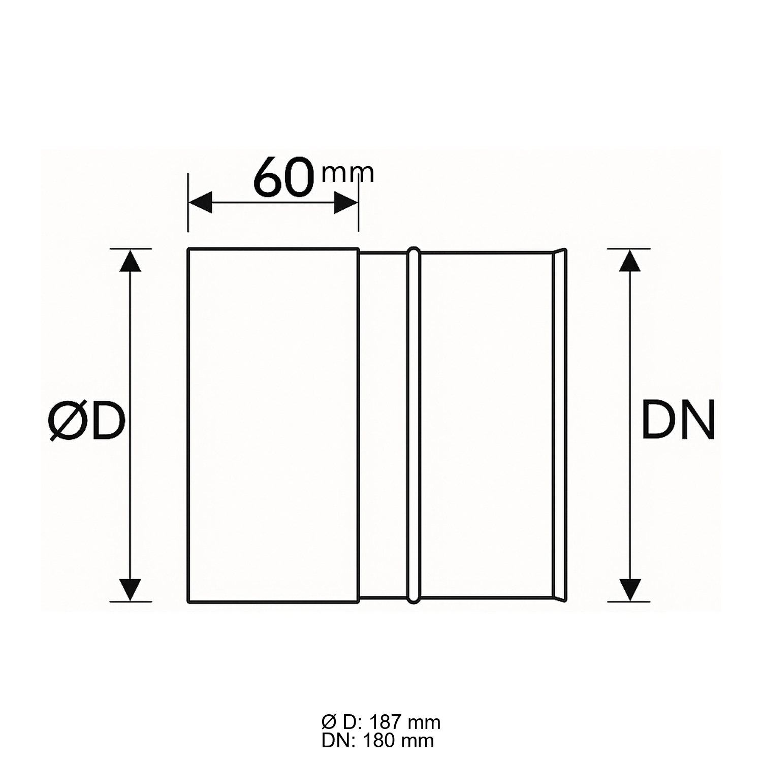 Schiedel PRIMA PLUS Kesselanschluss Ø180 mm einwandig matt