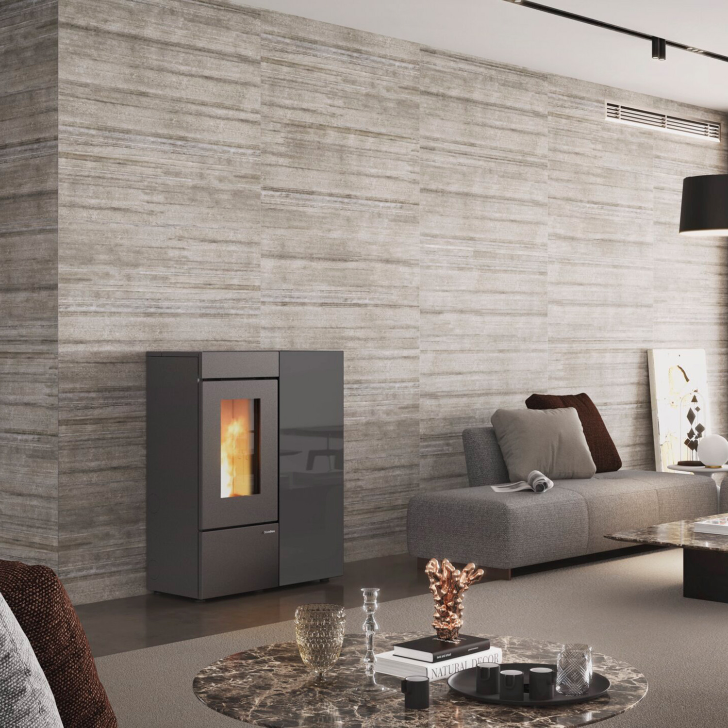 Extraflame Evolution Line Annalisa Plus Crystal Pelletofen Schwarz