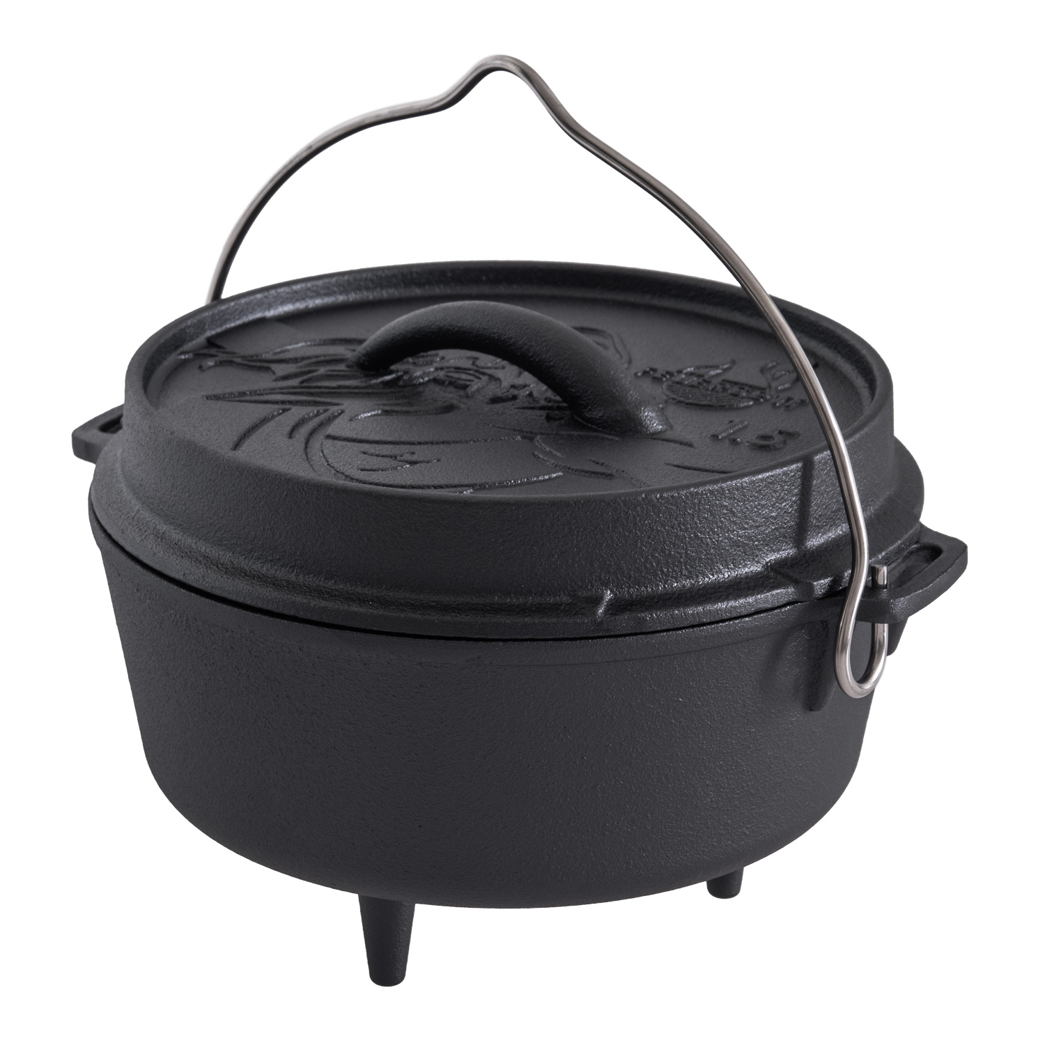 FEUERGOTT Dutch Oven 3,5 l mit Füßen + Solo Stove Pot 4000 + Feueranzünder