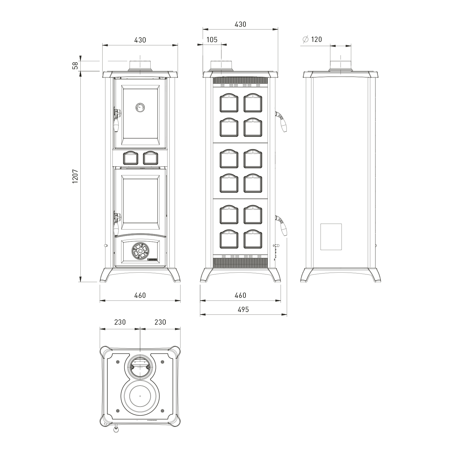 La Nordica Gemma Forno 165 Kaminofen Naturstein
