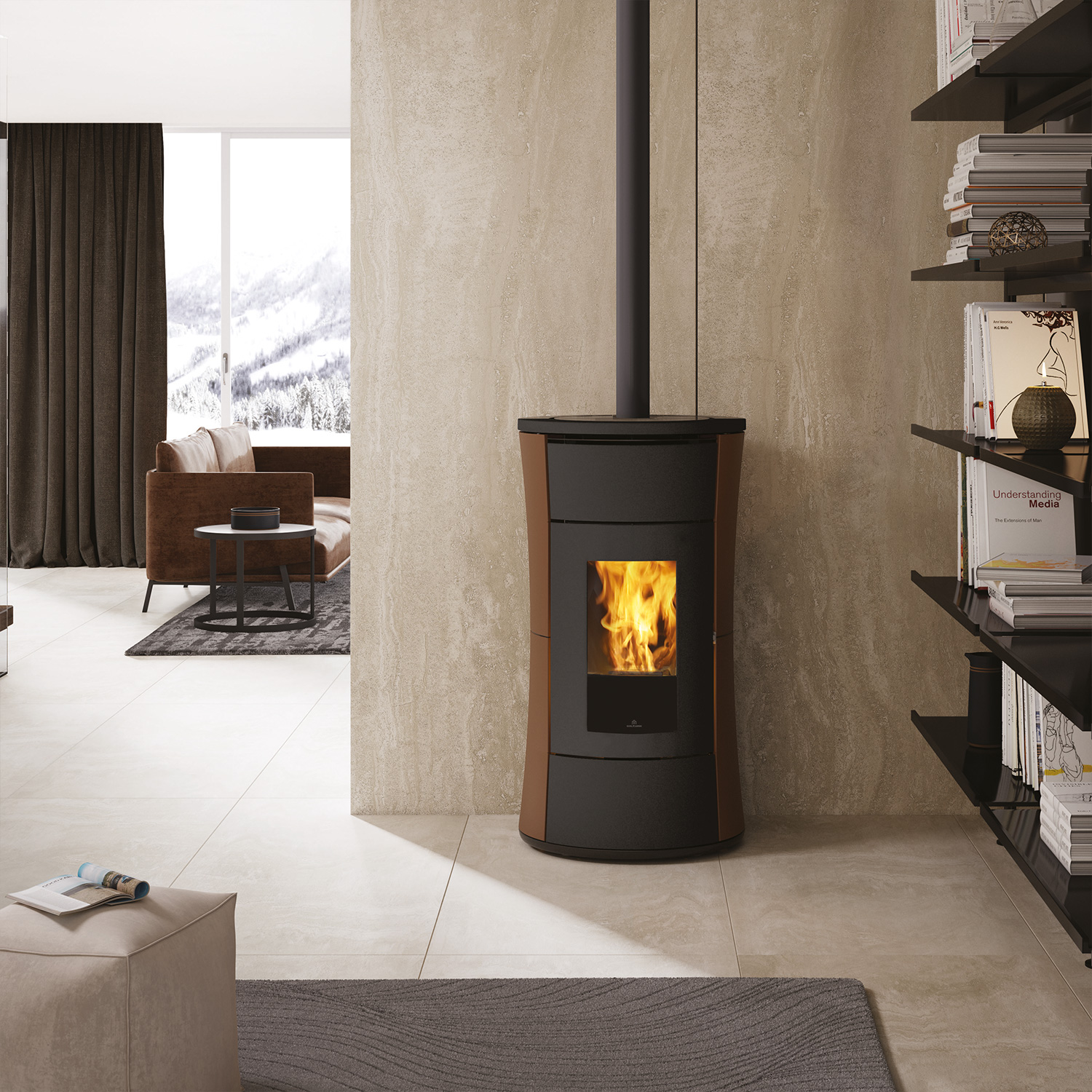 Edilkamin Cherie 11 EVO Pelletofen Stahl Bronze Edilkamin Cherie 11 EVO Pelletofen Stahl Bronze