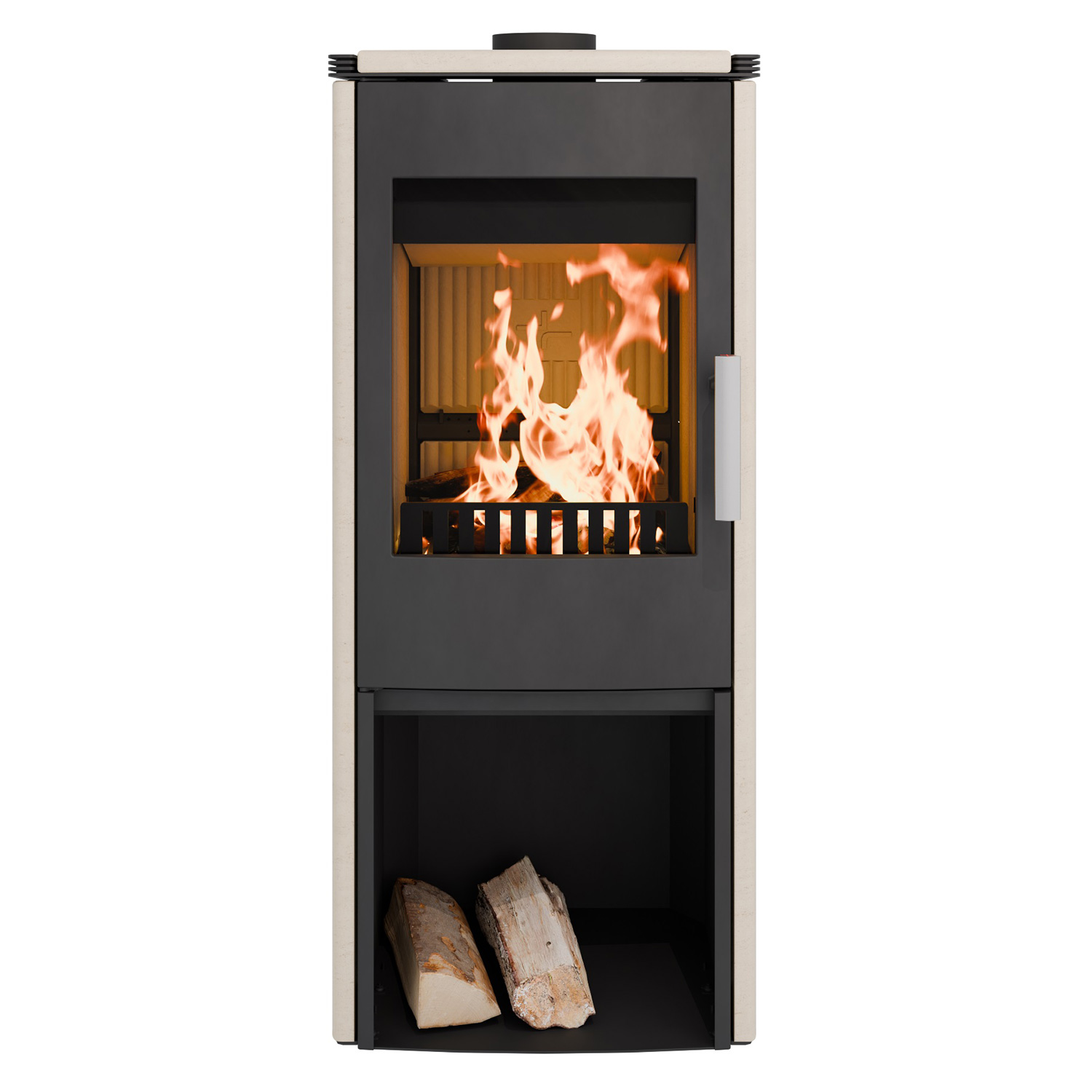 Haas+Sohn Montegrotto III Kaminofen Schwarz / Whiterock Haas+Sohn Montegrotto III Kaminofen Schwarz / Whiterock