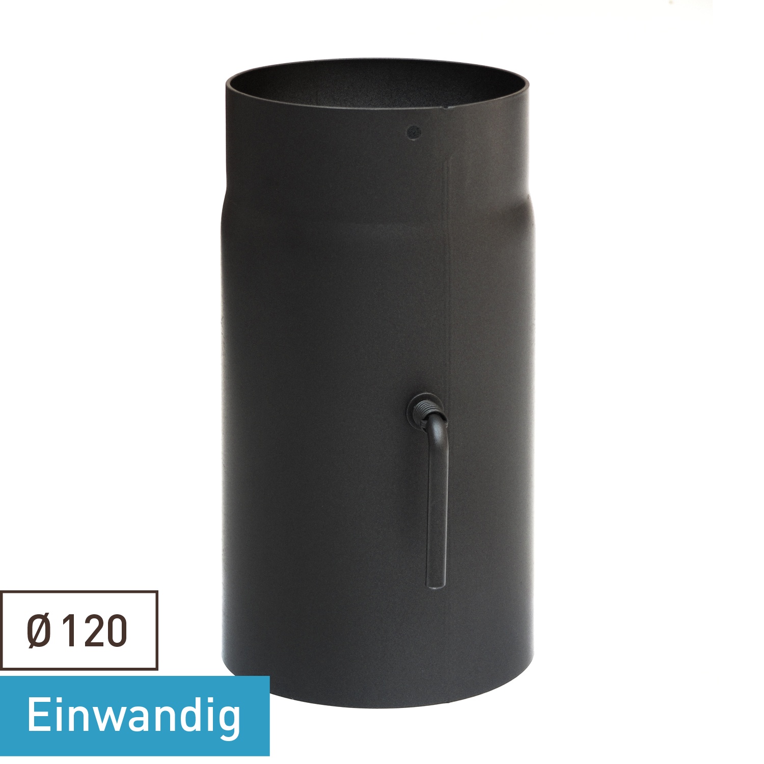 Raik Basic Zugregulierung 120mm schwarz L: 250mm für Rauchrohr / Ofenrohr
