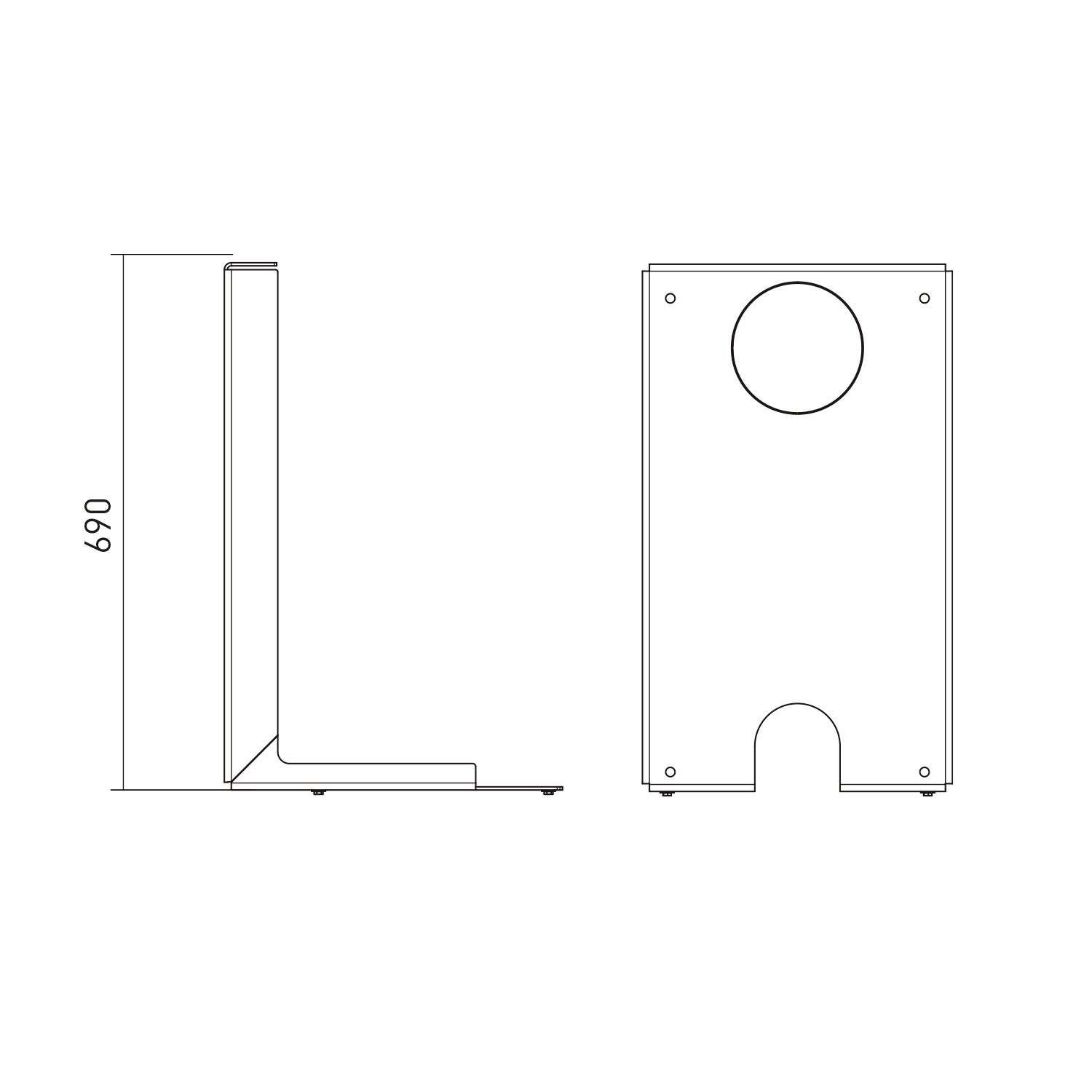 Hergom Wandhalterung für Glow-Serie Hergom Wandhalterung für Glow-Serie