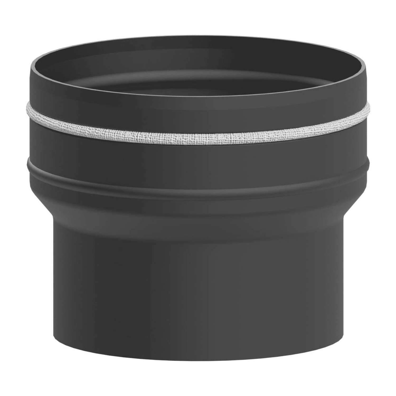 Raik Lifestyle Erweiterung Durchmesser 150w/Durchmesser 200e 2,00mm l=145mm mit Dichtung grau für Rauchrohr/ Ofenrohr