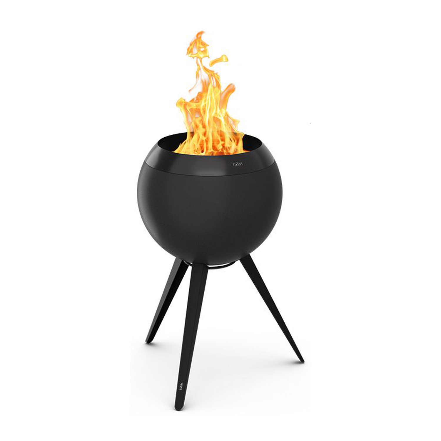 höfats MOON 45 all black Feuerkorb mit hohem Fuß