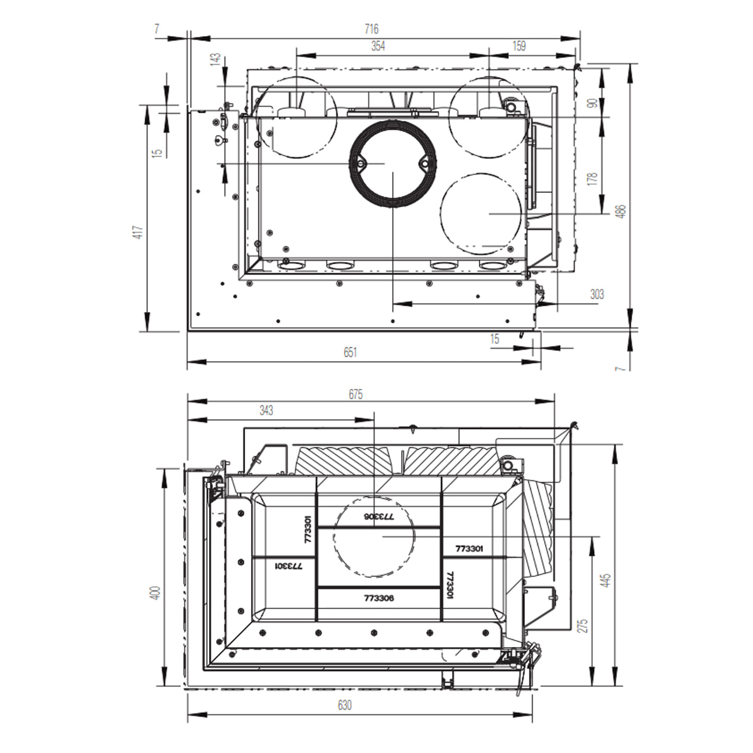 Austroflamm 63x40x42 K 2.0 Kamineinsatz Ecke links Austroflamm 63x40x42 K 2.0 Kamineinsatz Ecke links
