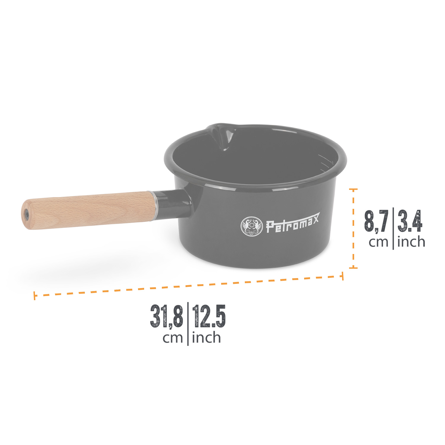 Petromax Emaille-Stieltopf Schwarz 1 Liter Petromax Emaille-Stieltopf Schwarz 1 Liter