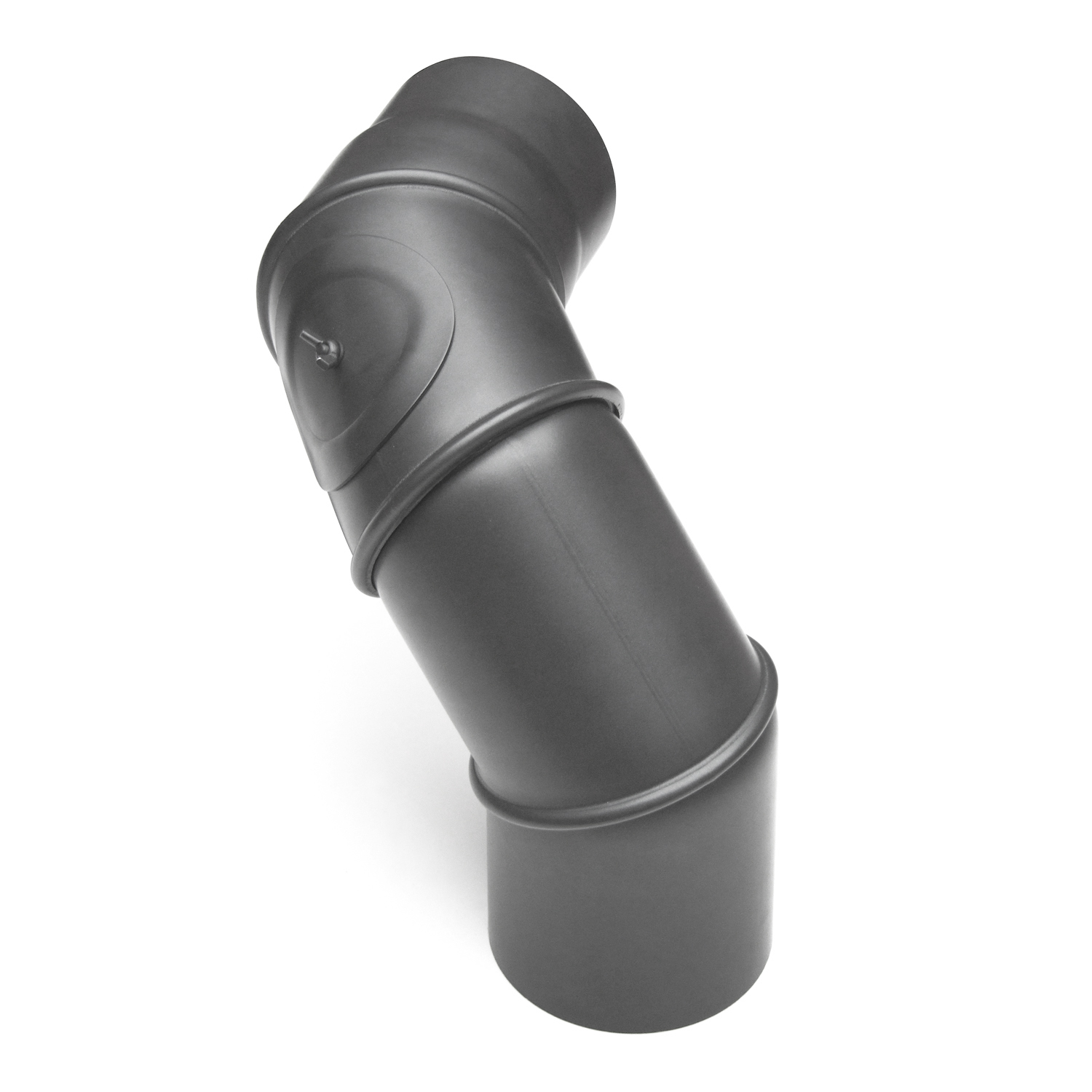 Raik Basic Multibogen 160mm gussgrau mit Tür – 4teilig für Rauchrohr / Ofenrohr