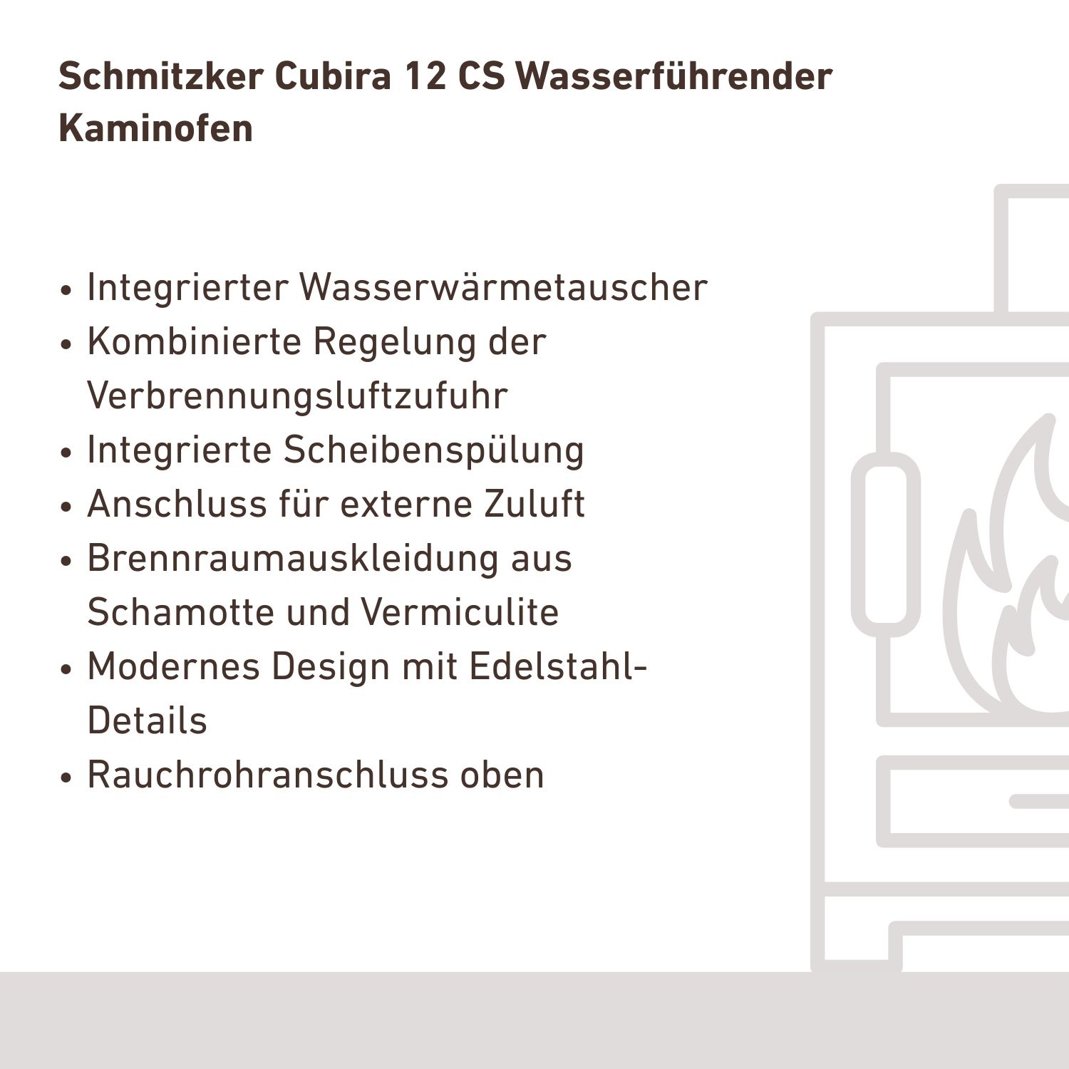 Schmitzker Cubira 12 CS Wasserführender Kaminofen