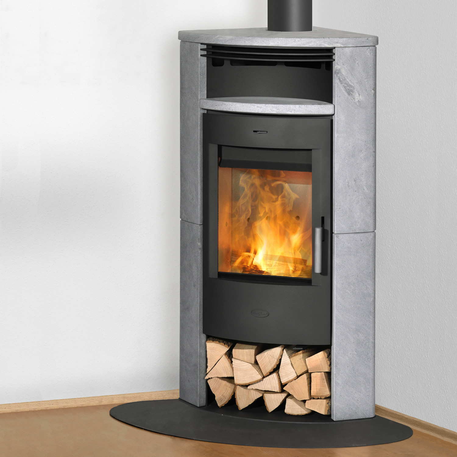 Fireplace Malta Eckkaminofen Stahl Schwarz | Speckstein Fireplace Malta Eckkaminofen Stahl Schwarz | Speckstein