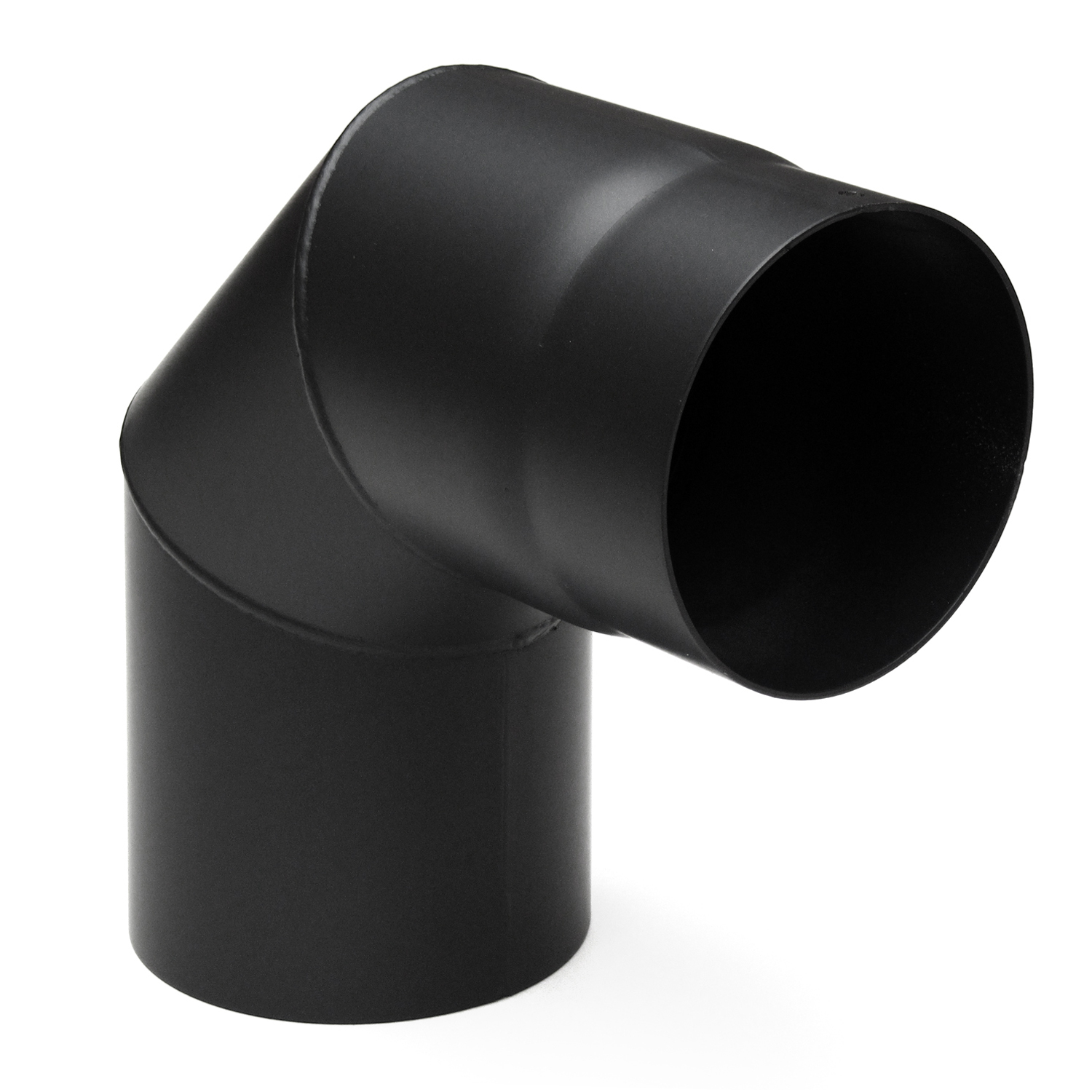 Raik Basic Rauchrohrbogen 160mm schwarz 90° ohne Tür für Rauchrohr / Ofenrohr
