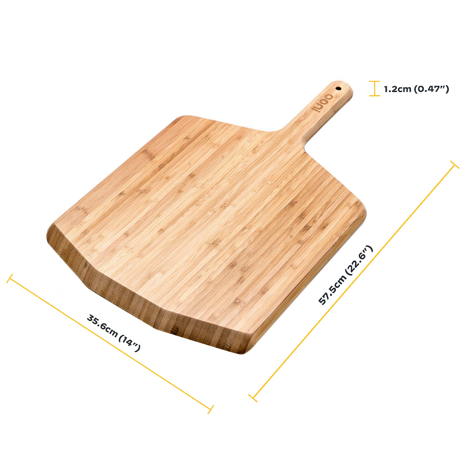 Ooni Pizzaschieber und Brett aus Bambus 14" - Set