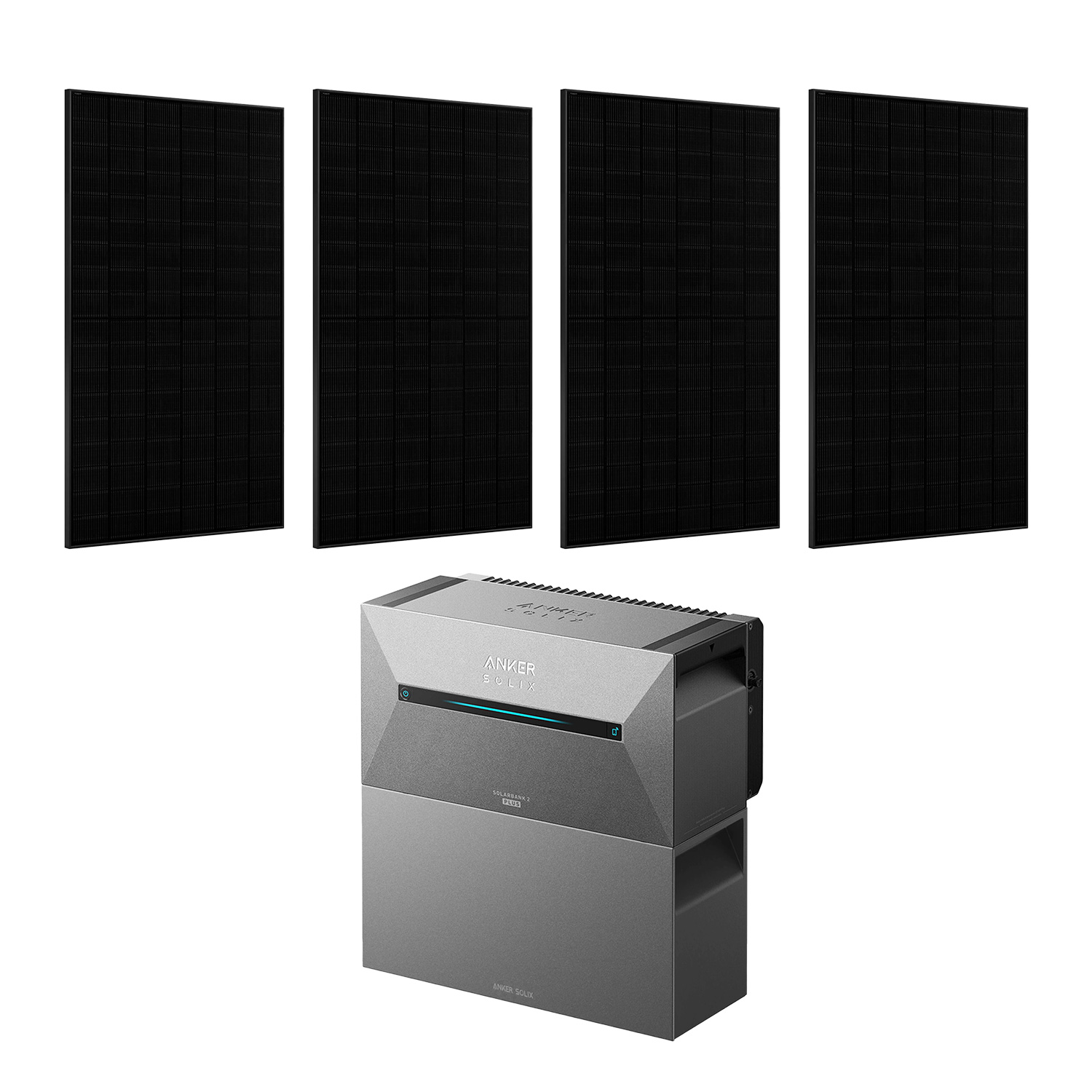 Balkonkraftwerk 1720W mit Anker Solix 2 Pro Speicher + Speichererweiterung Balkonkraftwerk 1720W mit Anker Solix 2 Pro Speicher + Speichererweiterung