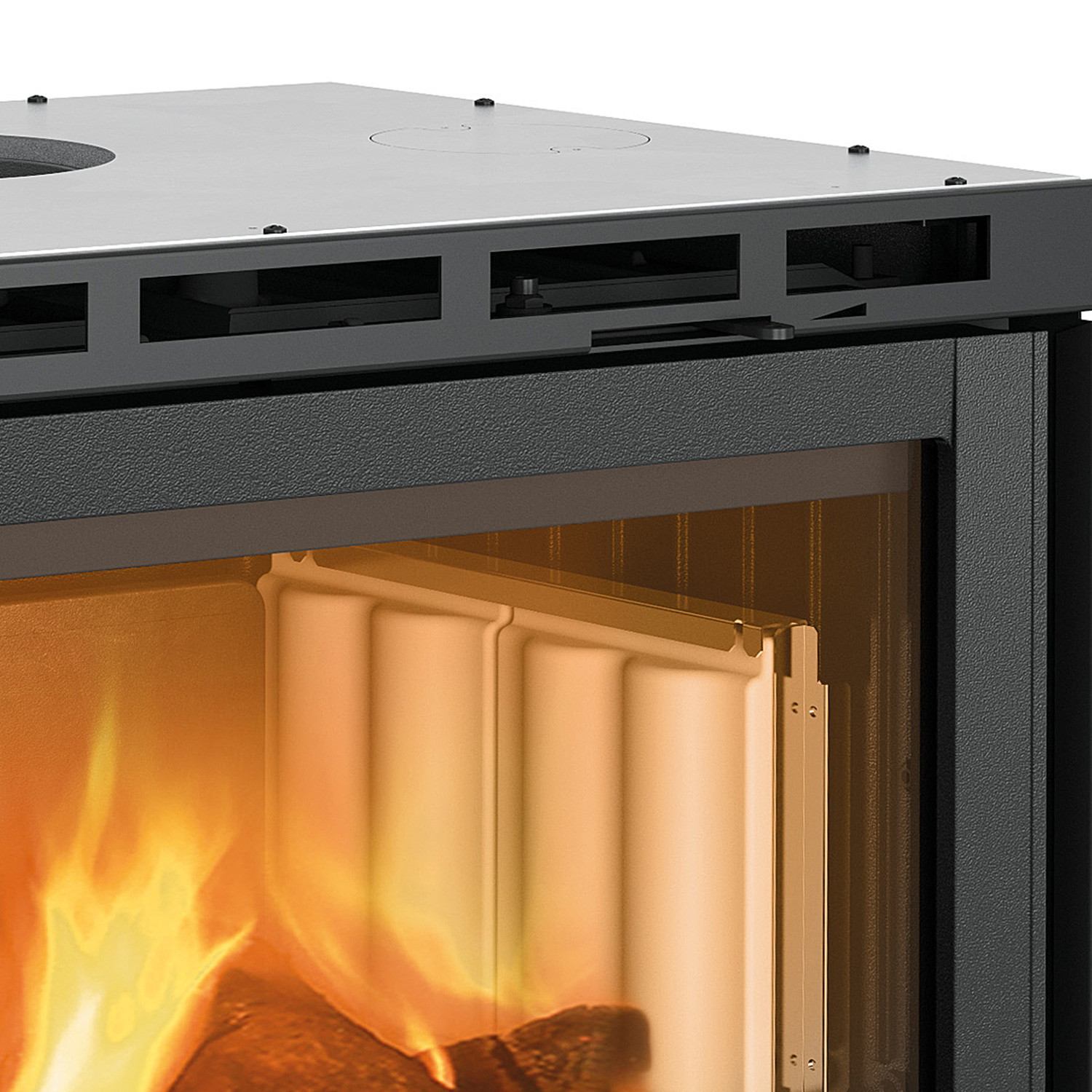 La Nordica Inserto 70.16 Ventilato Kamineinsatz Stahl Schwarz