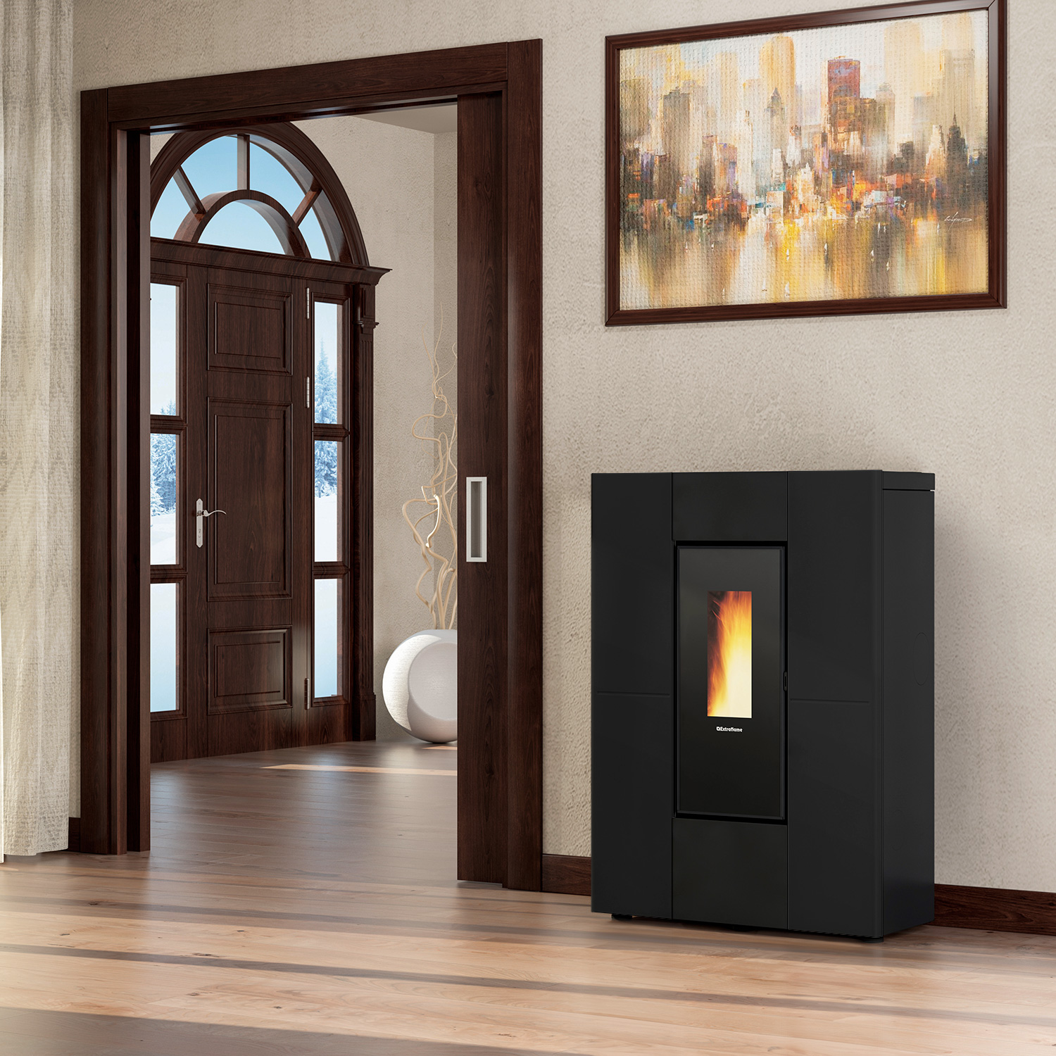 Extraflame Marilena Plus 5.0 Pelletofen Stahl Schwarz