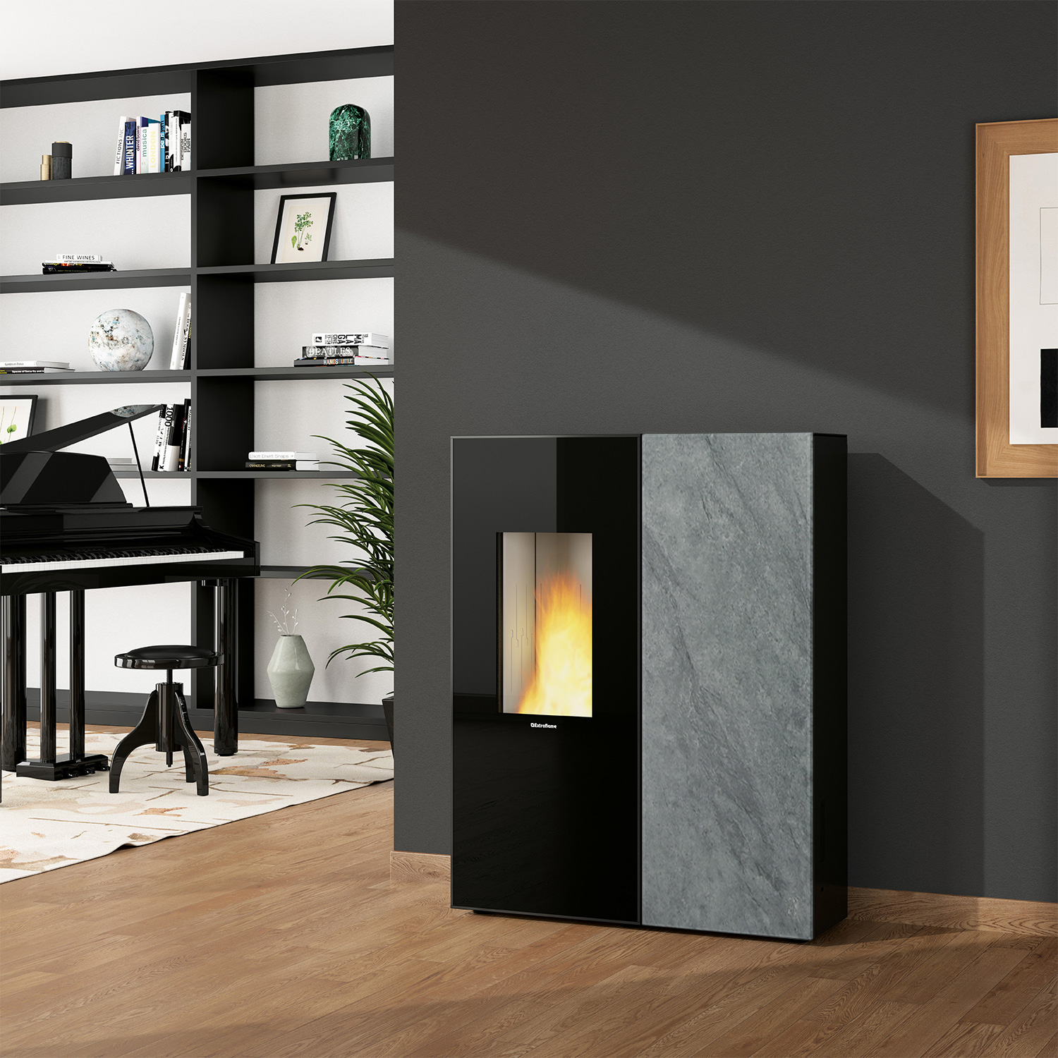 Extraflame Prestige Line Sharon Plus Petra Pelletofen Naturstein