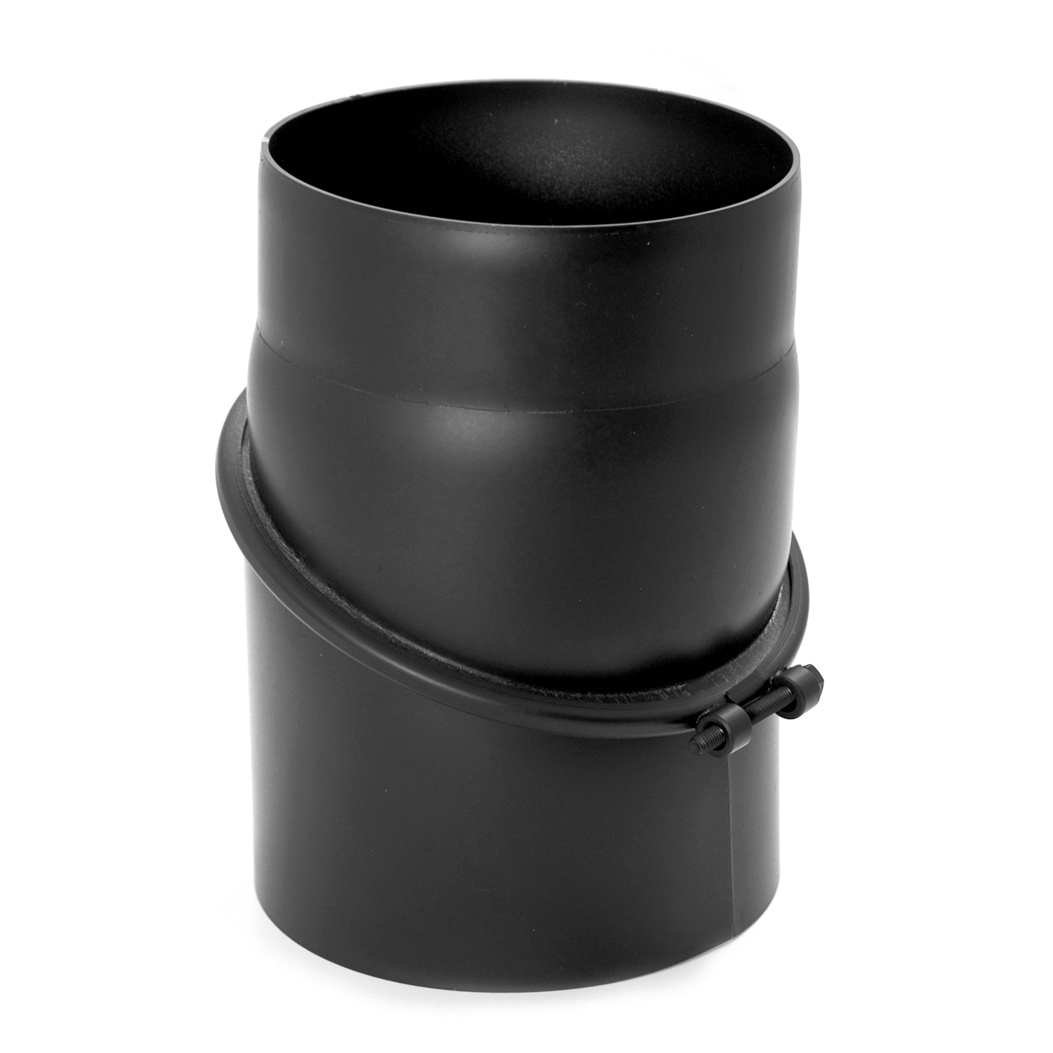 Raik Basic Rauchrohrbogen / Ofenrohr 250mm - 0° - 45° ohne Reinigungsöffnung schwarz
