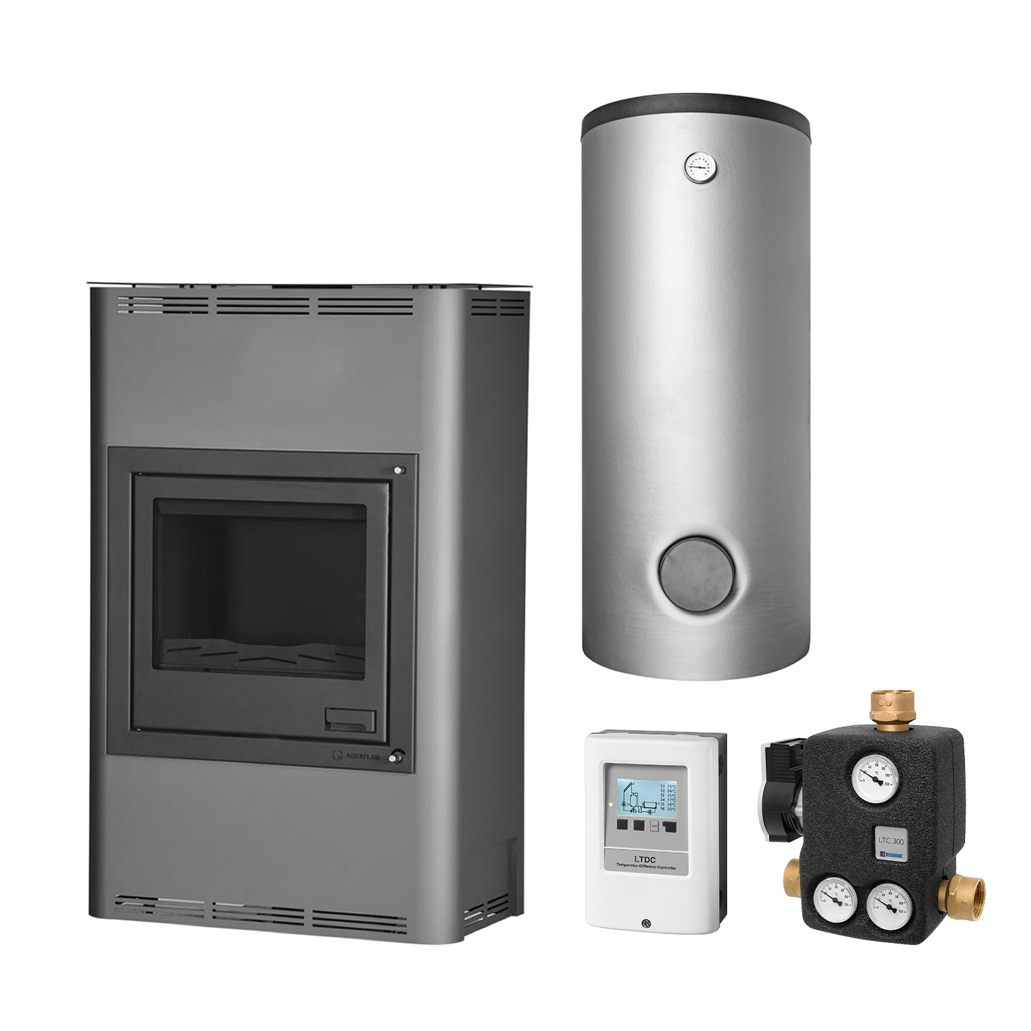 Aquaflam 25 Basic Grey Set + Pufferspeicher TPSM 1000