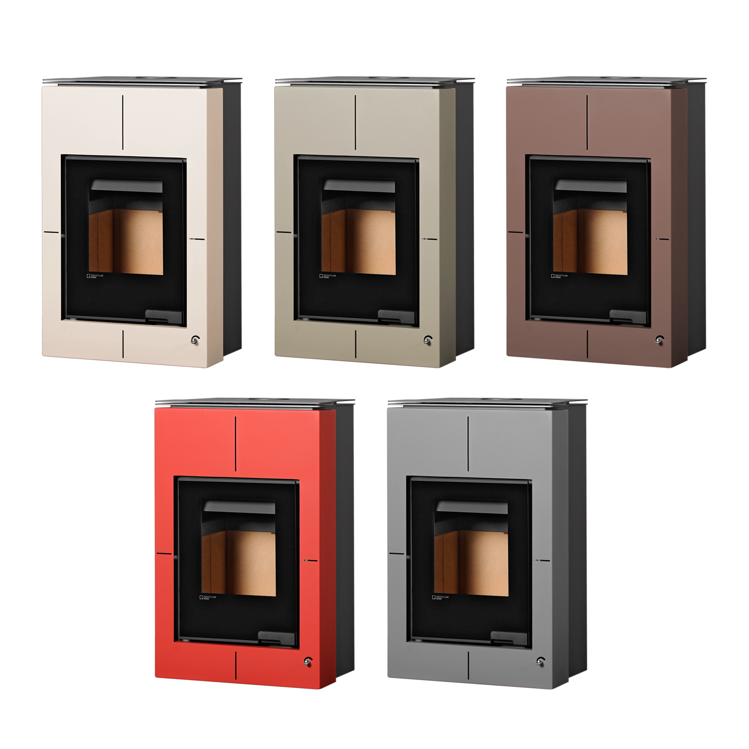 Aquaflam Vario Saporo Manual Wasserführender Kaminofen Olive 11/7 kW