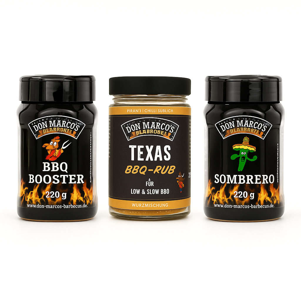 Don Marco´s Rub-Set: BBQ-Booster, Texas Style & Sombrero