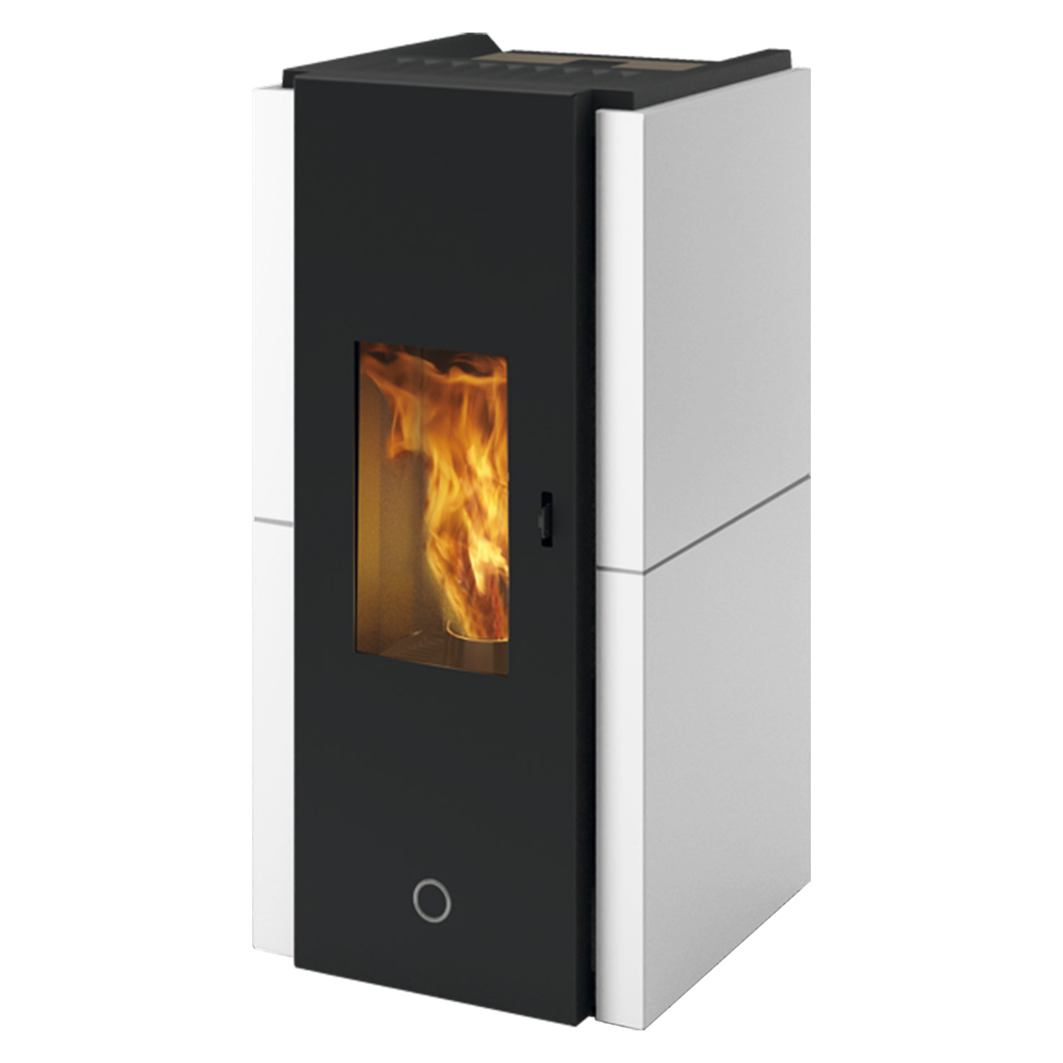 EK63 Zone 80 Evo Pelletofen Stahl Perlweiß