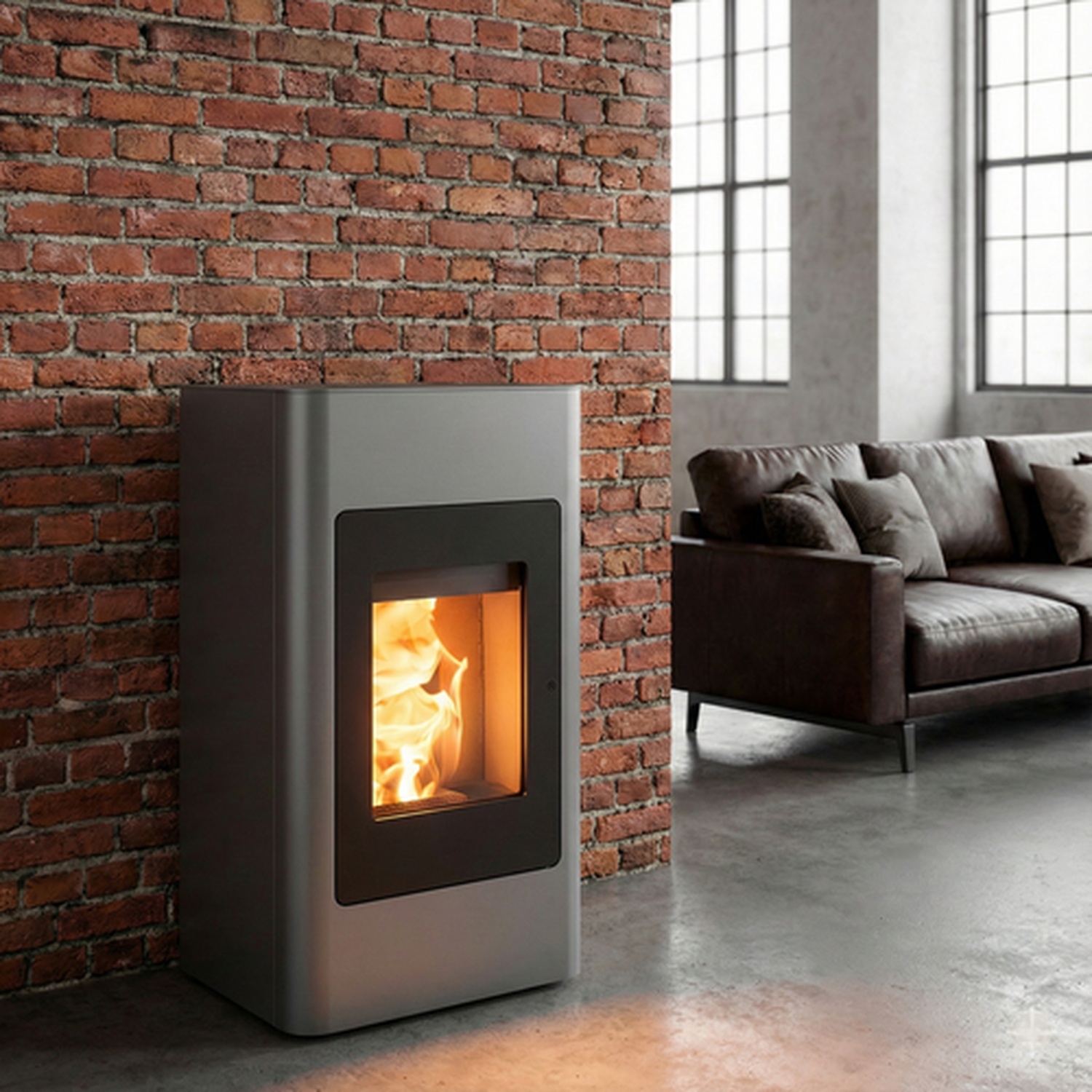 Haas+Sohn P Pelletofen HSP 2.cube, perl-anthrazit/perl-schwarz -mit WLAN Option (Local mit Wochenprogramm)