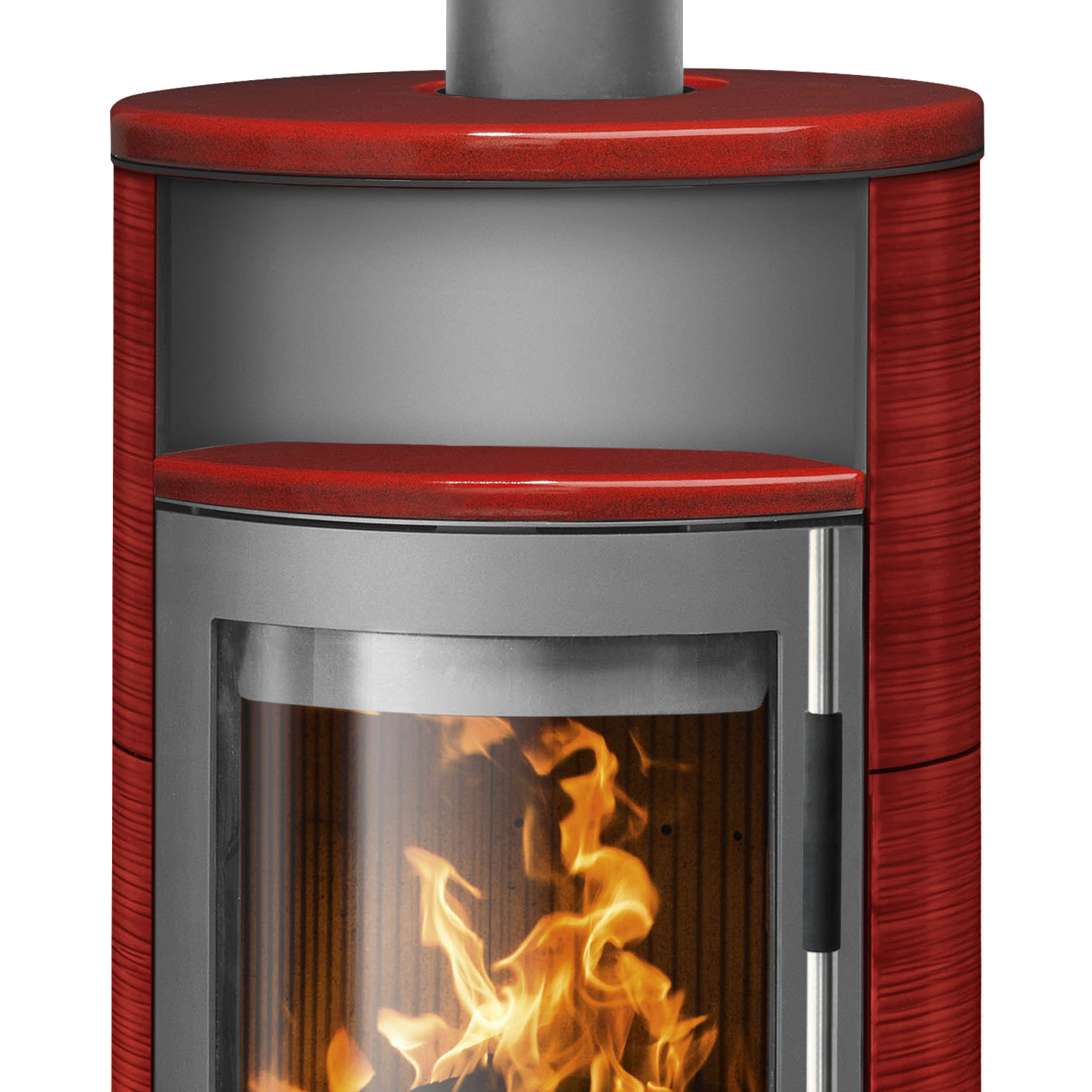 Oranier Polar Neo 6 Kaminofen Stahl Gussgrau / Keramik Paprikarot, DIBt Oranier Polar Neo 6 Kaminofen Stahl Gussgrau / Keramik Paprikarot, DIBt
