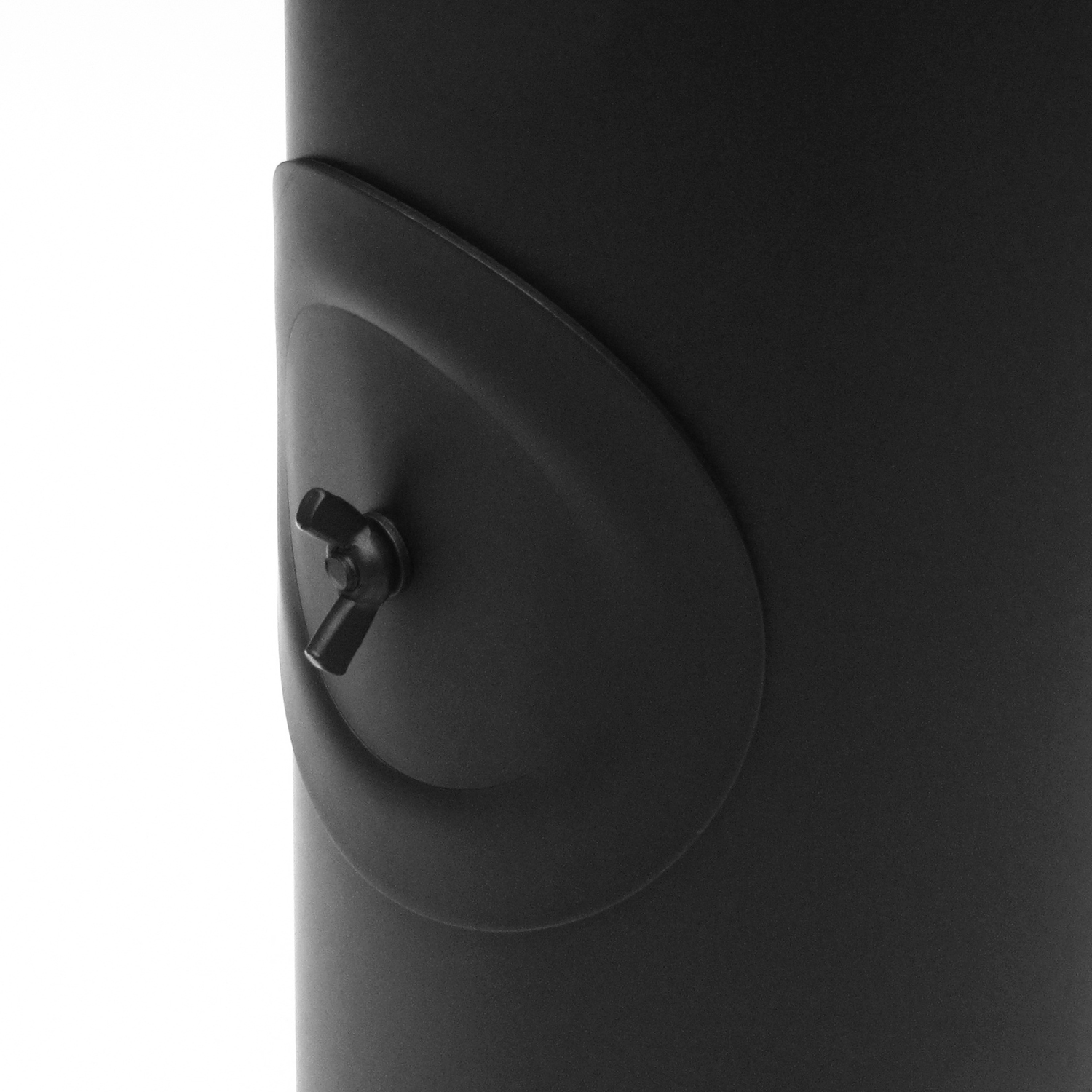 Raik Basic Längenelement 130mm schwarz L: 500mm mit Tür für Rauchrohr / Ofenrohr