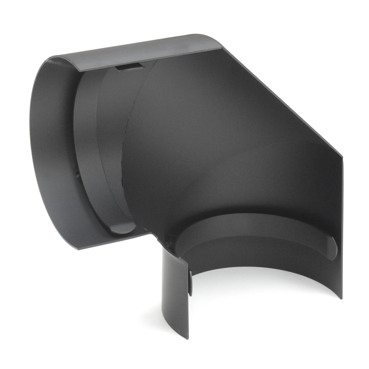 Raik Basic Thermoschild 120mm gussgrau seitlich für 3teiligen Bogen 90° für Rauchrohr / Ofenrohr