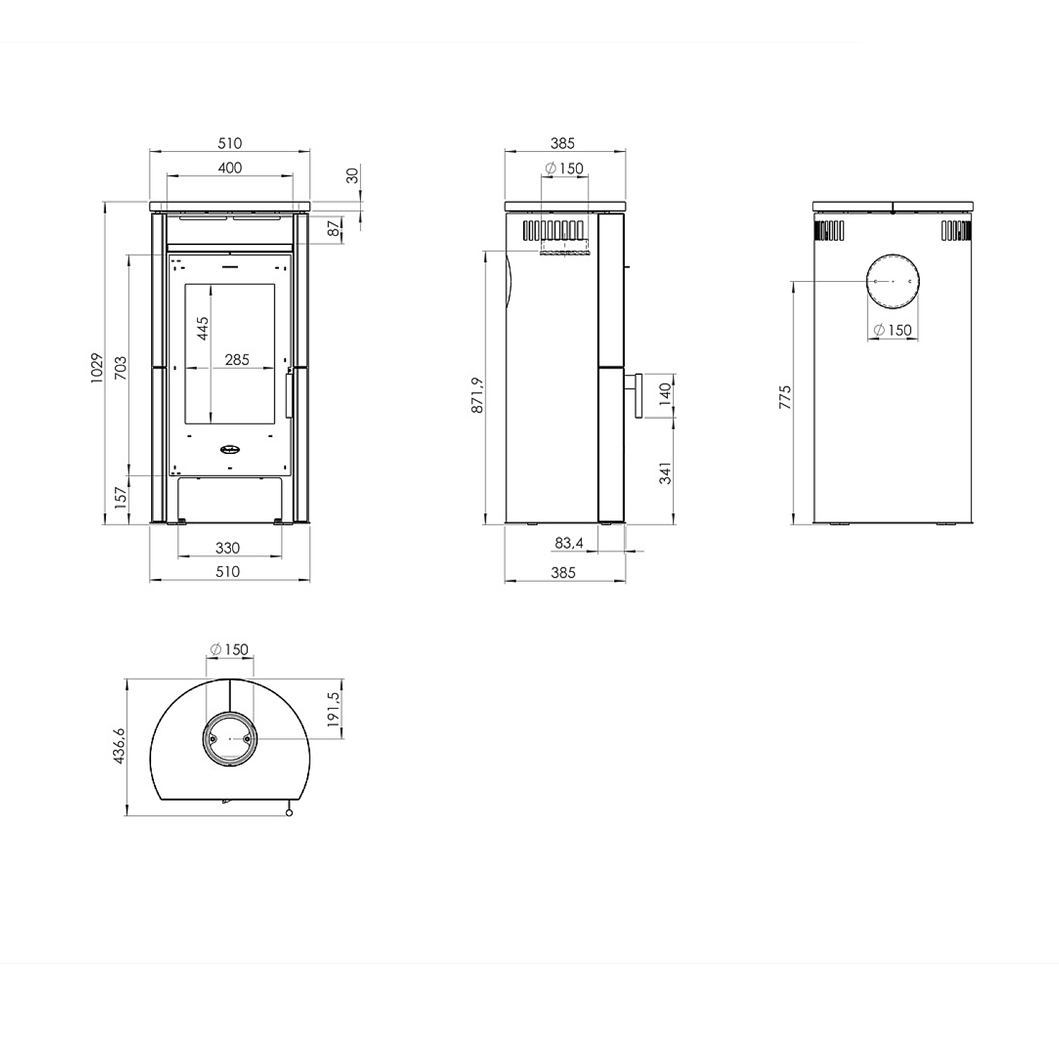 Fireplace Santa Fe Kaminofen Speckstein